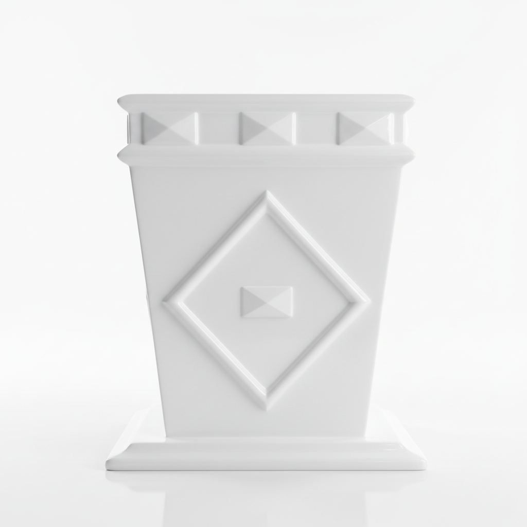 Dekoratif Beyaz Saksı