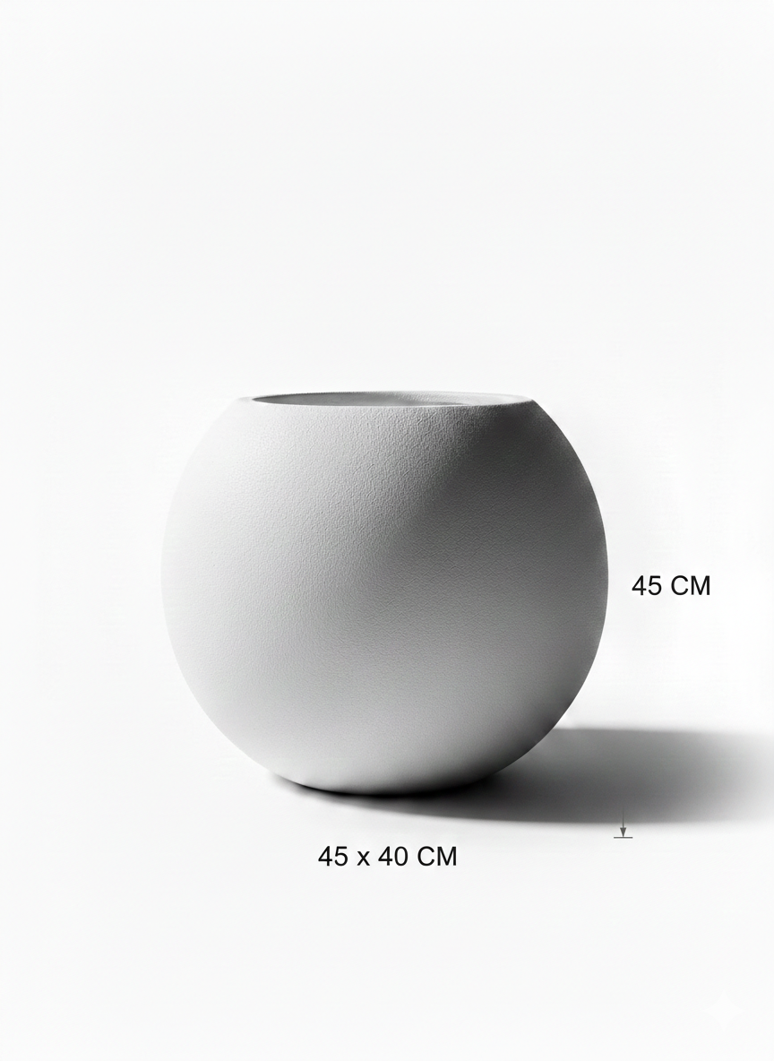 Yuvarlak Seramik Saksı 45x45