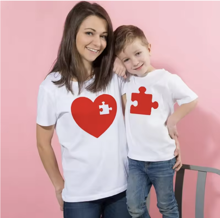 Matching Puzzle Piece Family T-Shirts