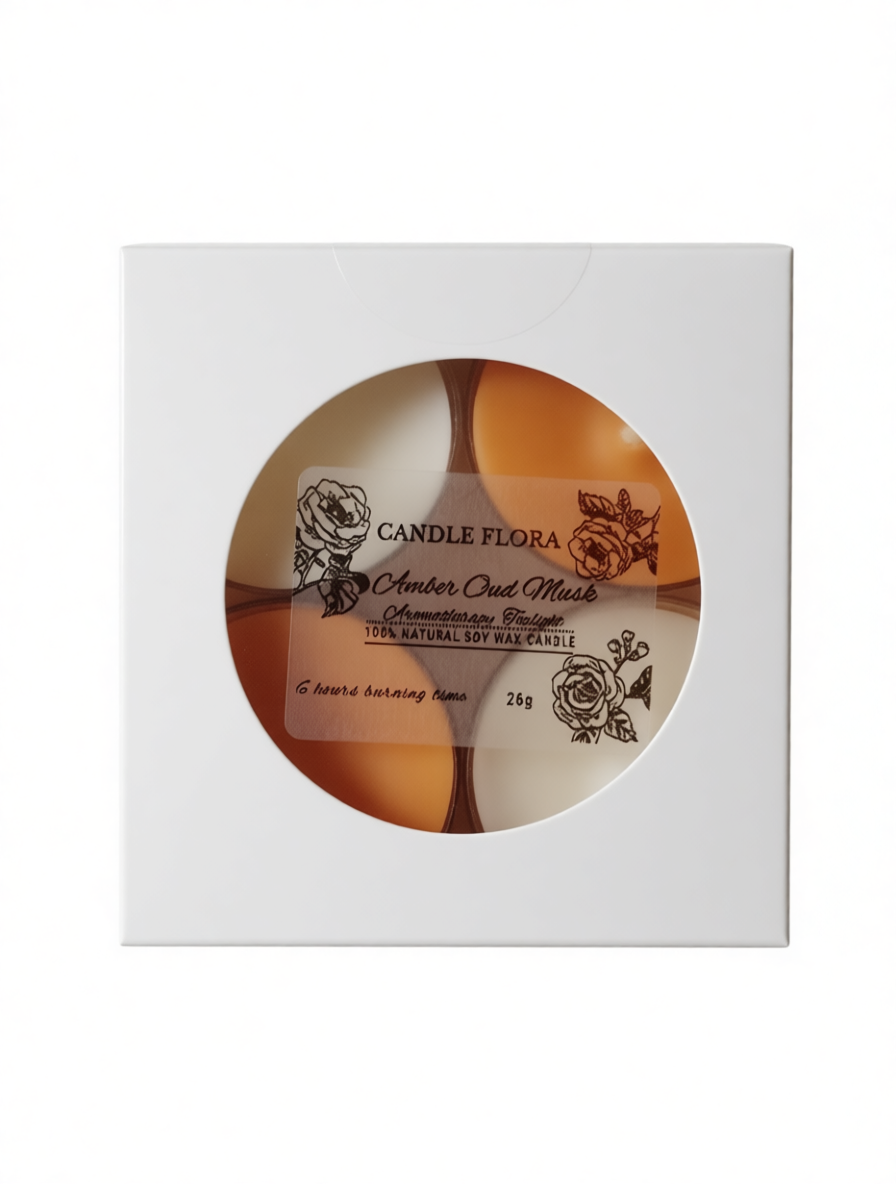 Tealight Candle Soy Wax with Arabian-inspired Fragrance, 1set