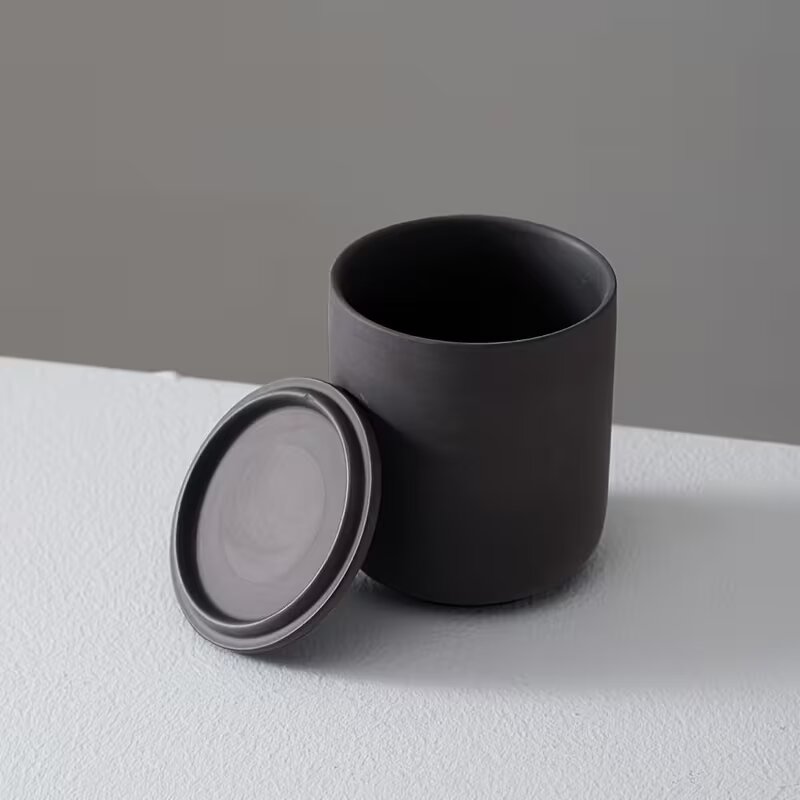 Luxury Ceramic Candle Jars with Lid. 4pcs