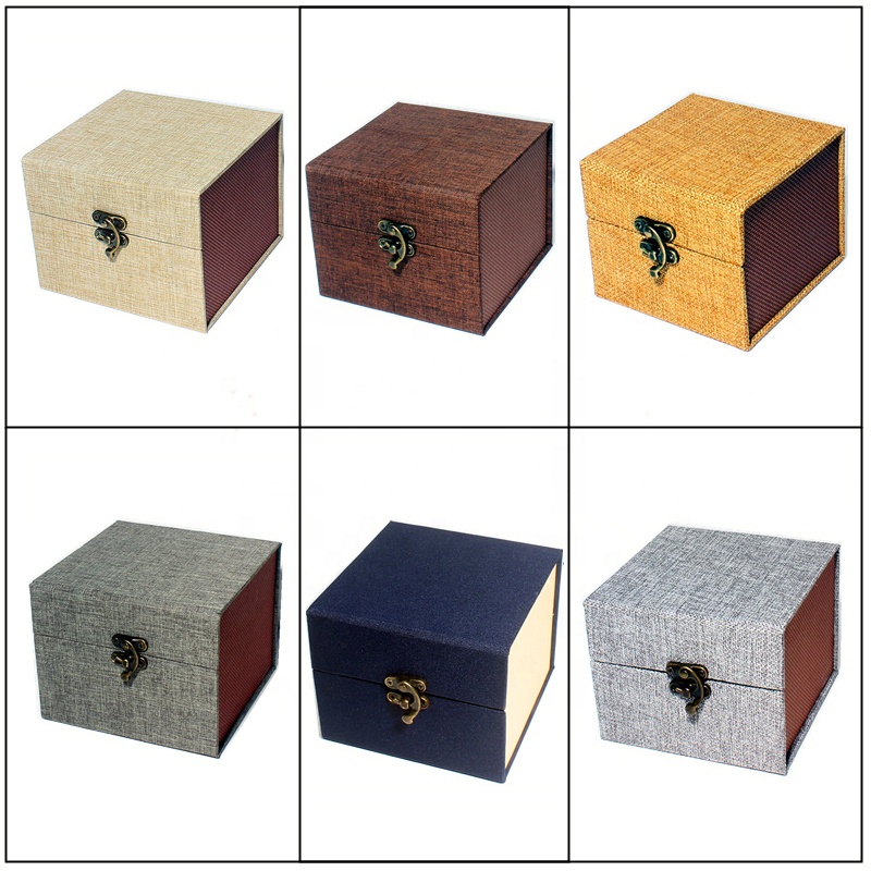 Retro Chinese Style Fine Linen Protective Packaging Box