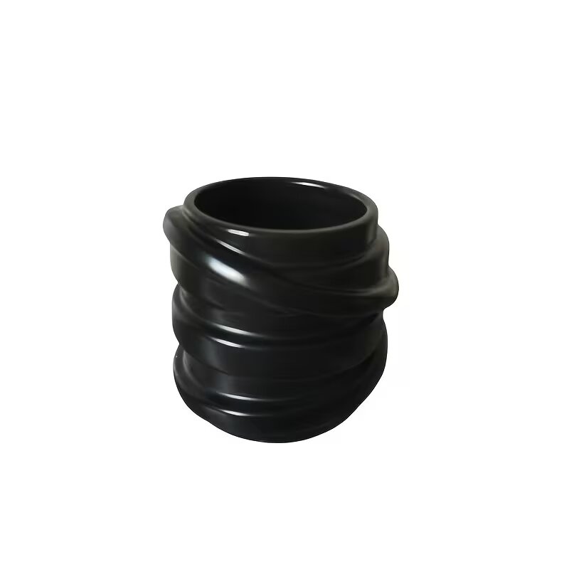 Nordic Style Black Ceramic Candle jar. 1piece