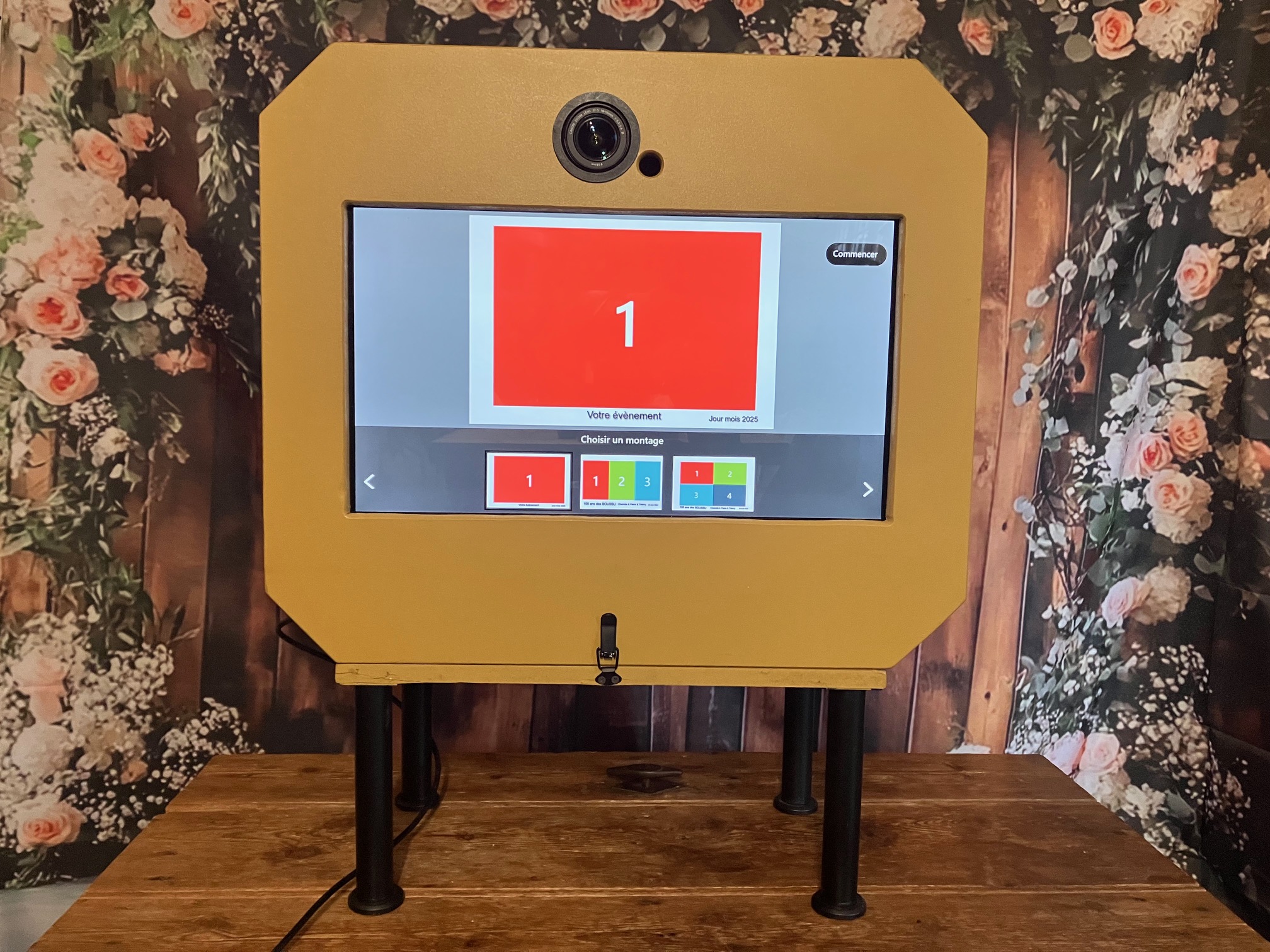 Photobooth vintage bois Photomaton avec imprimante professionnelle