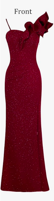 Shoulder Strap Ruched Formal Prom Wedding Maxi Dress V Neck Elegant Split Cocktail Evening Long Gown