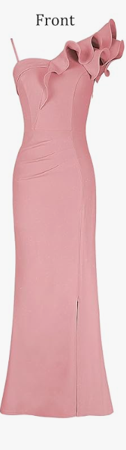 Shoulder Strap Ruched Formal Prom Wedding Maxi Dress V Neck Elegant Split Cocktail Evening Long Gown