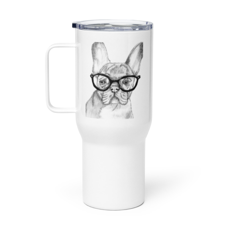 Travel mug with a handle