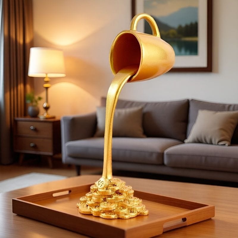 Sculpture Tasse Dorée