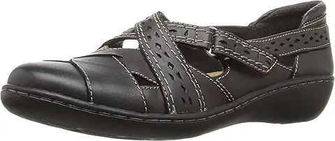 Comfortable black leather sandal