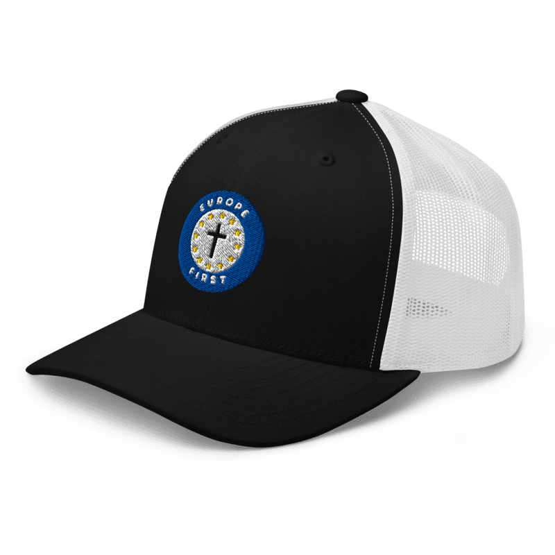 Europe First Black and White Hat