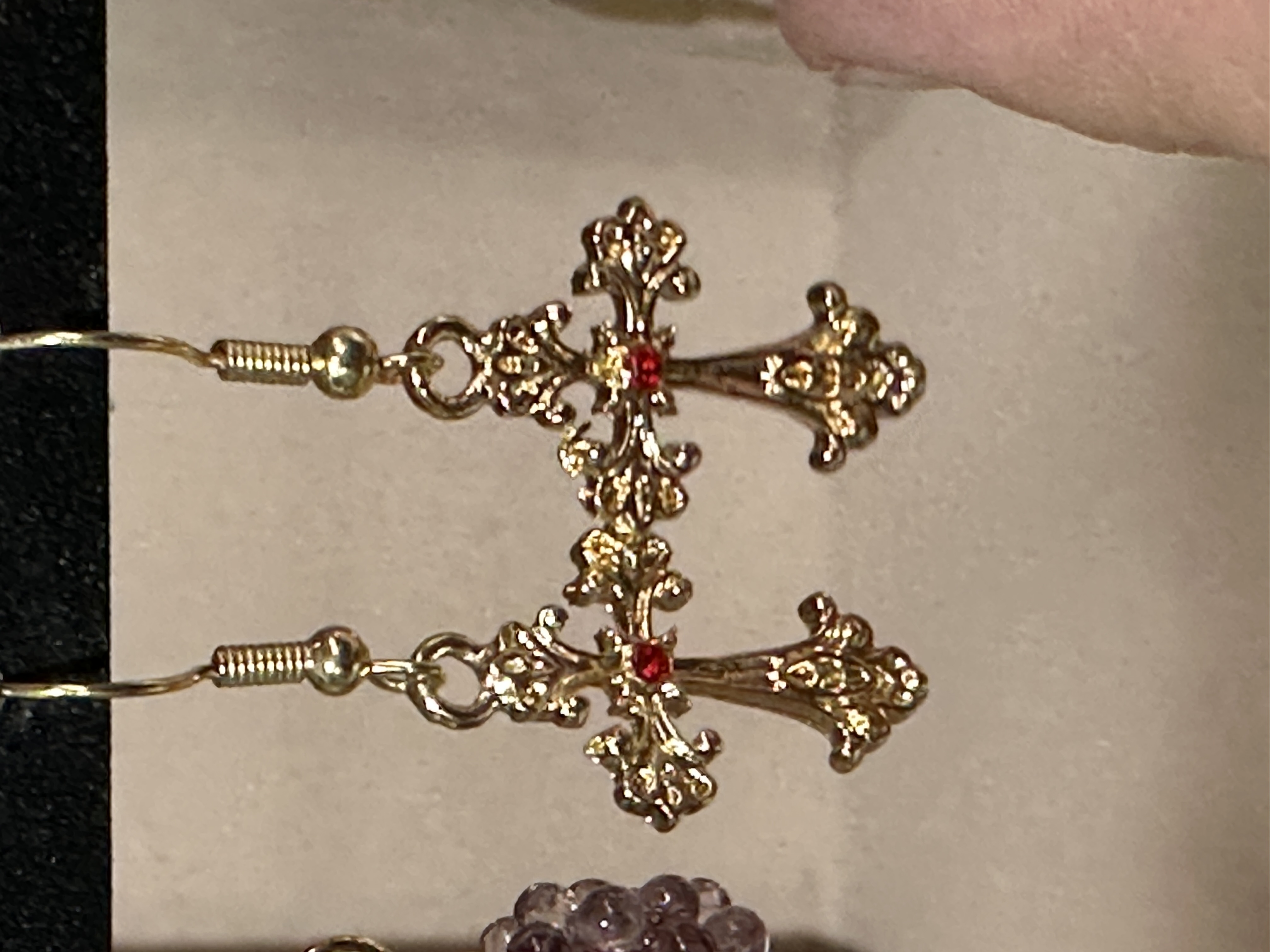 Gold Cross Earrings