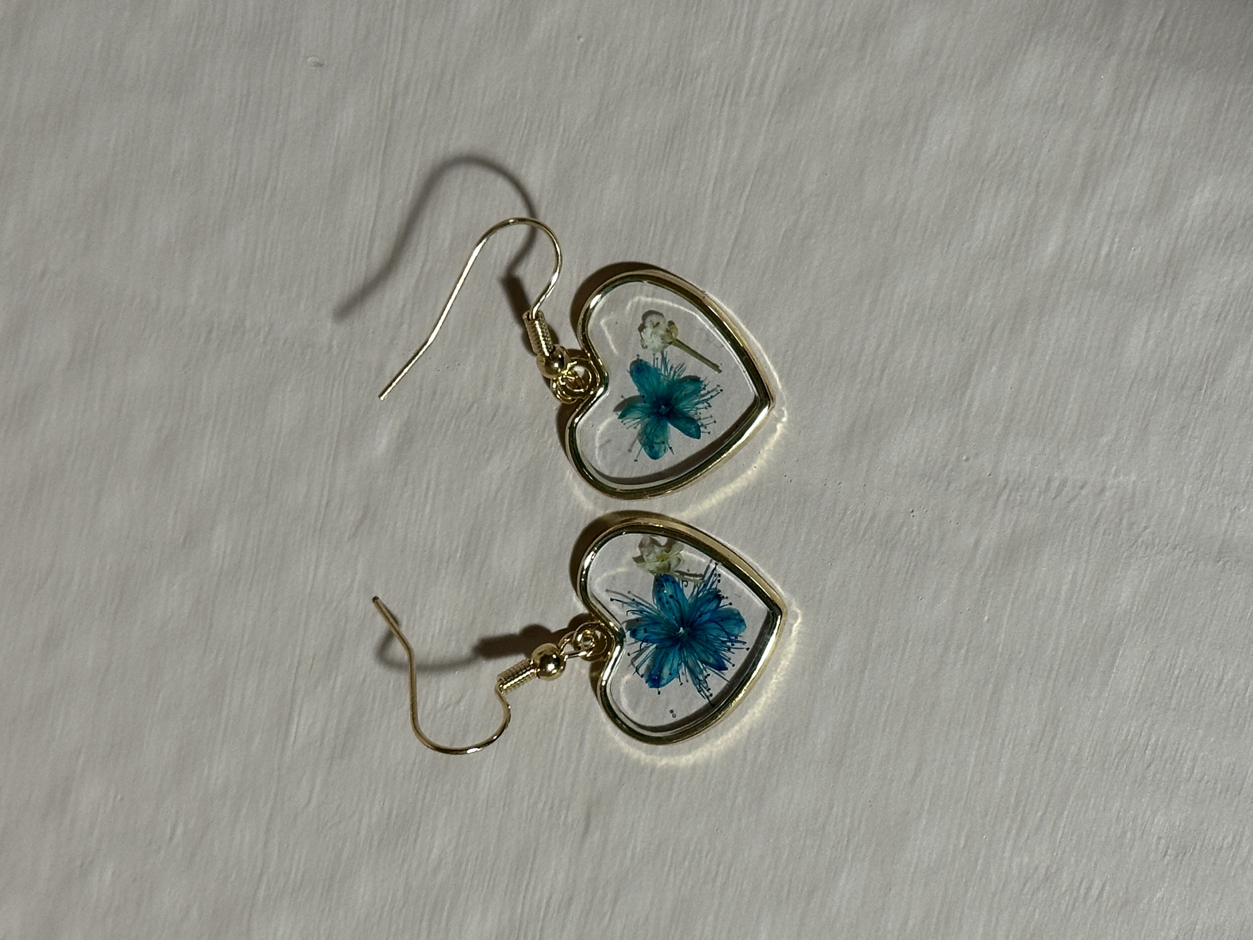 Heart-Shaped Floral Earrings