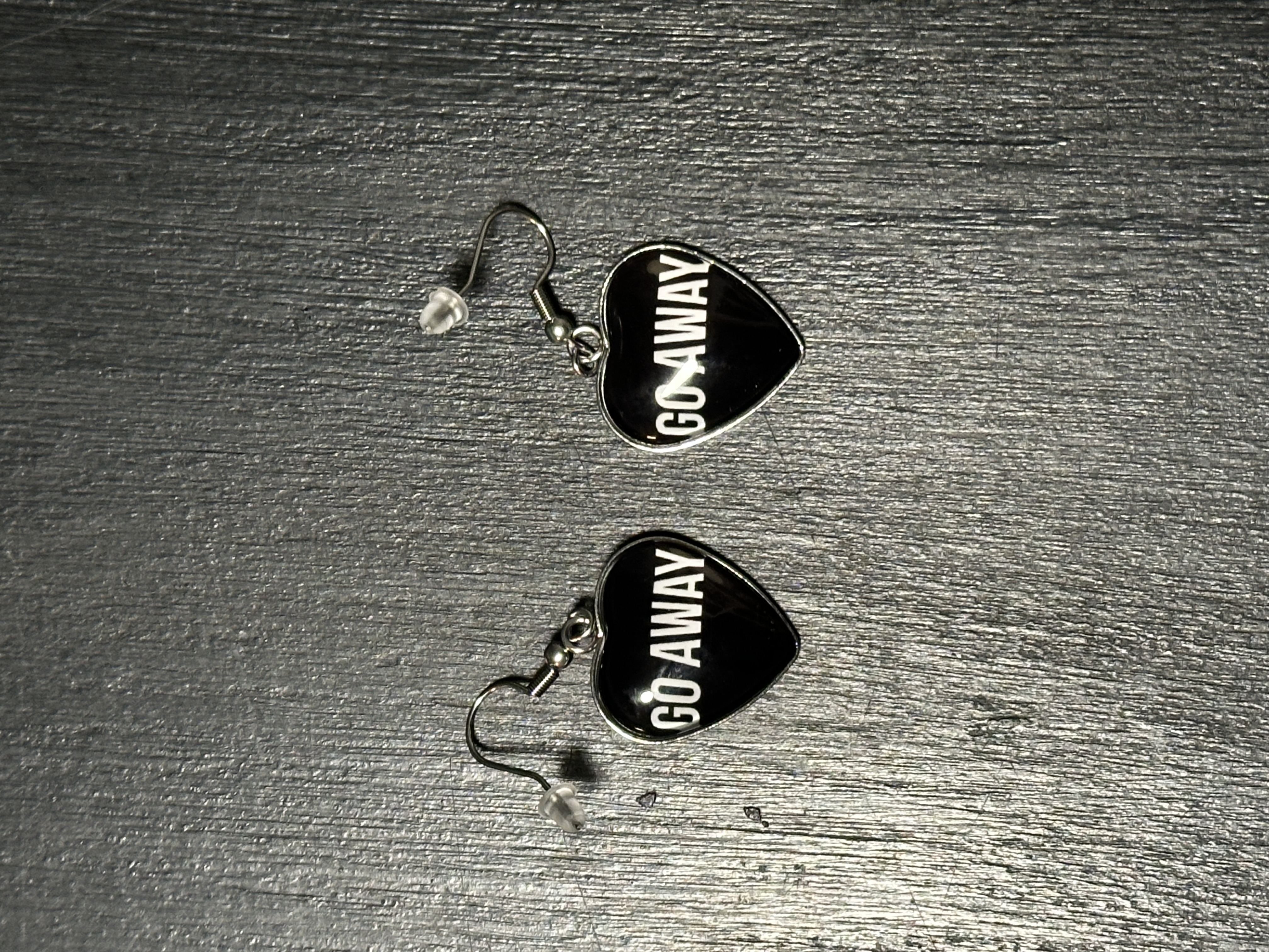 Go Away Heart Earrings