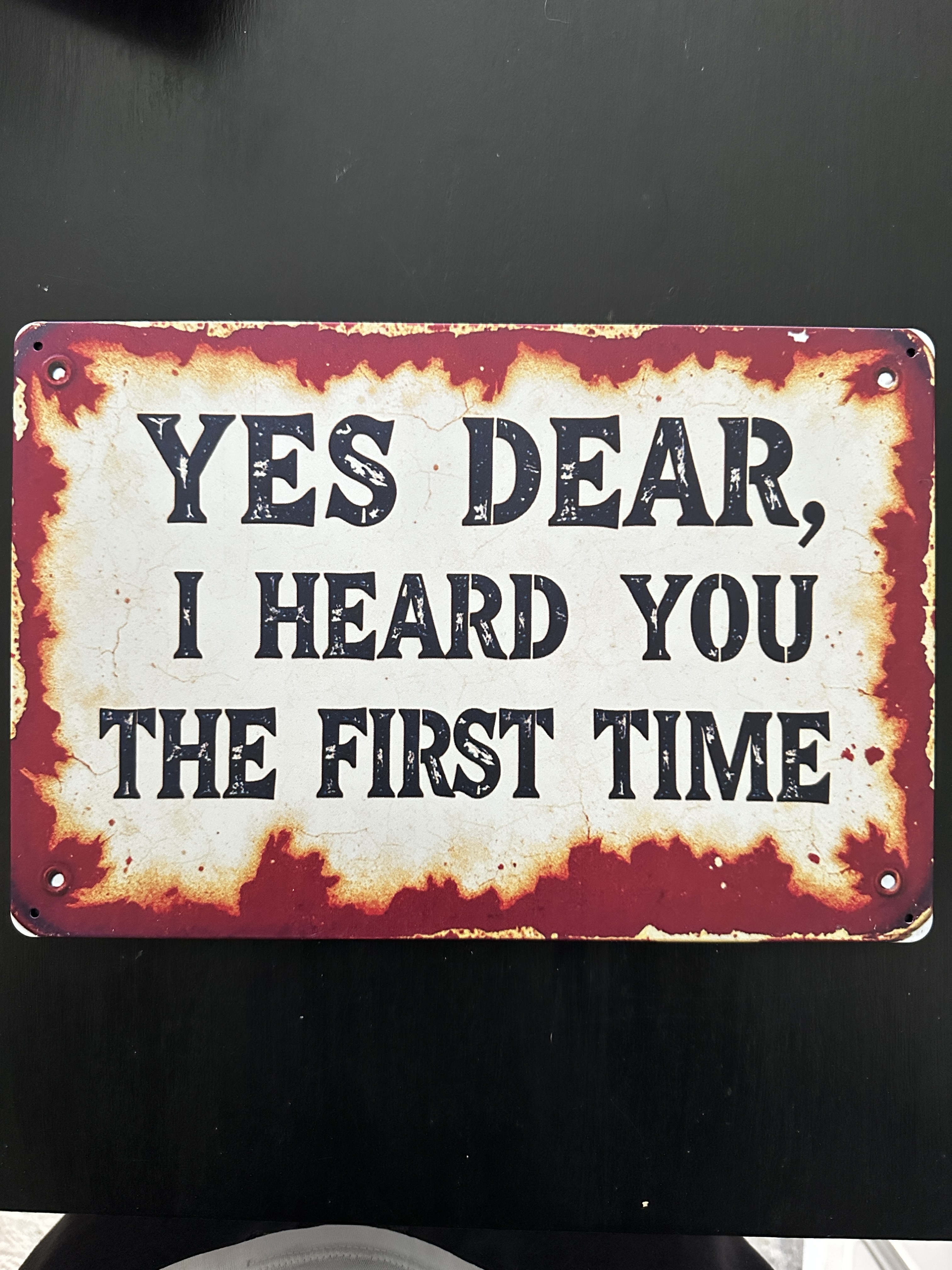 Yes Dear sign