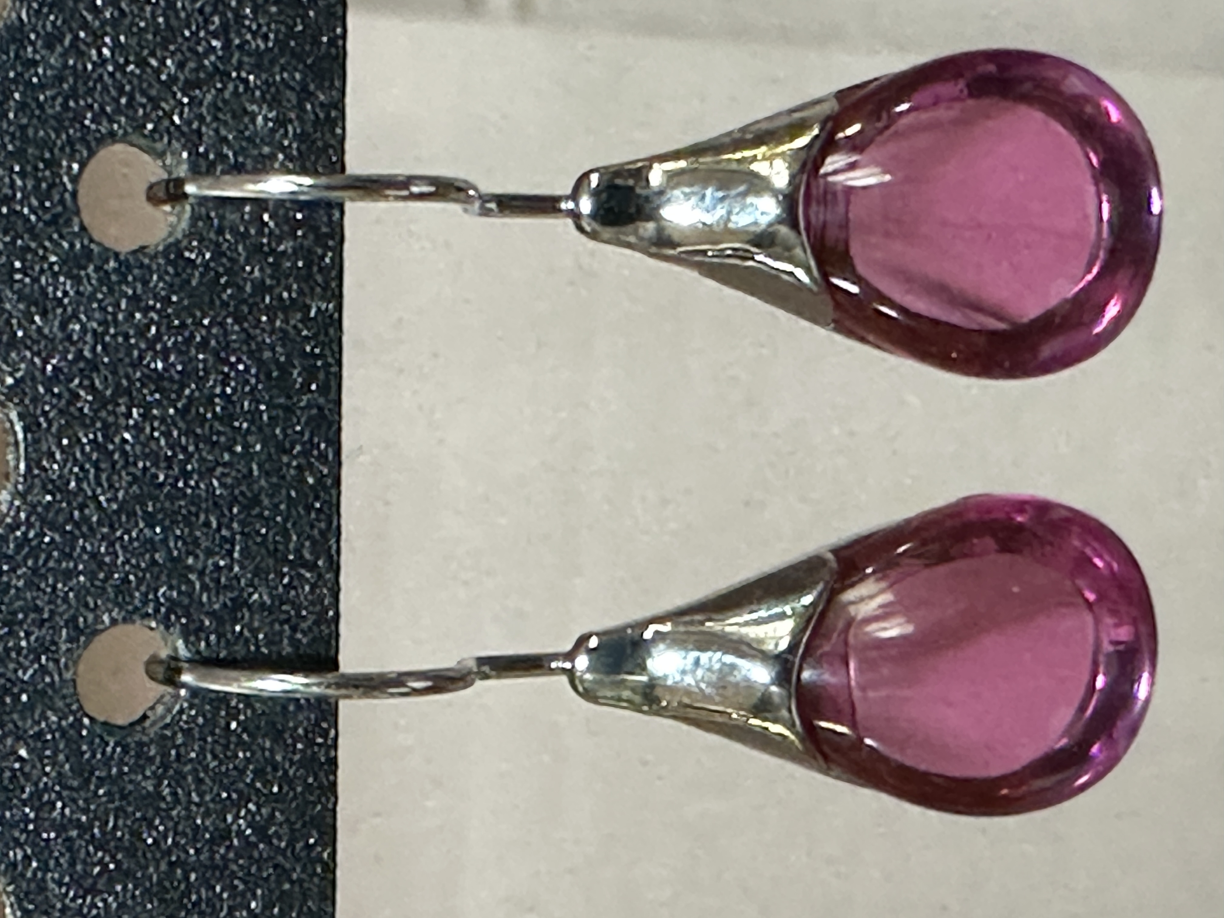 Pink Teardrop Earrings