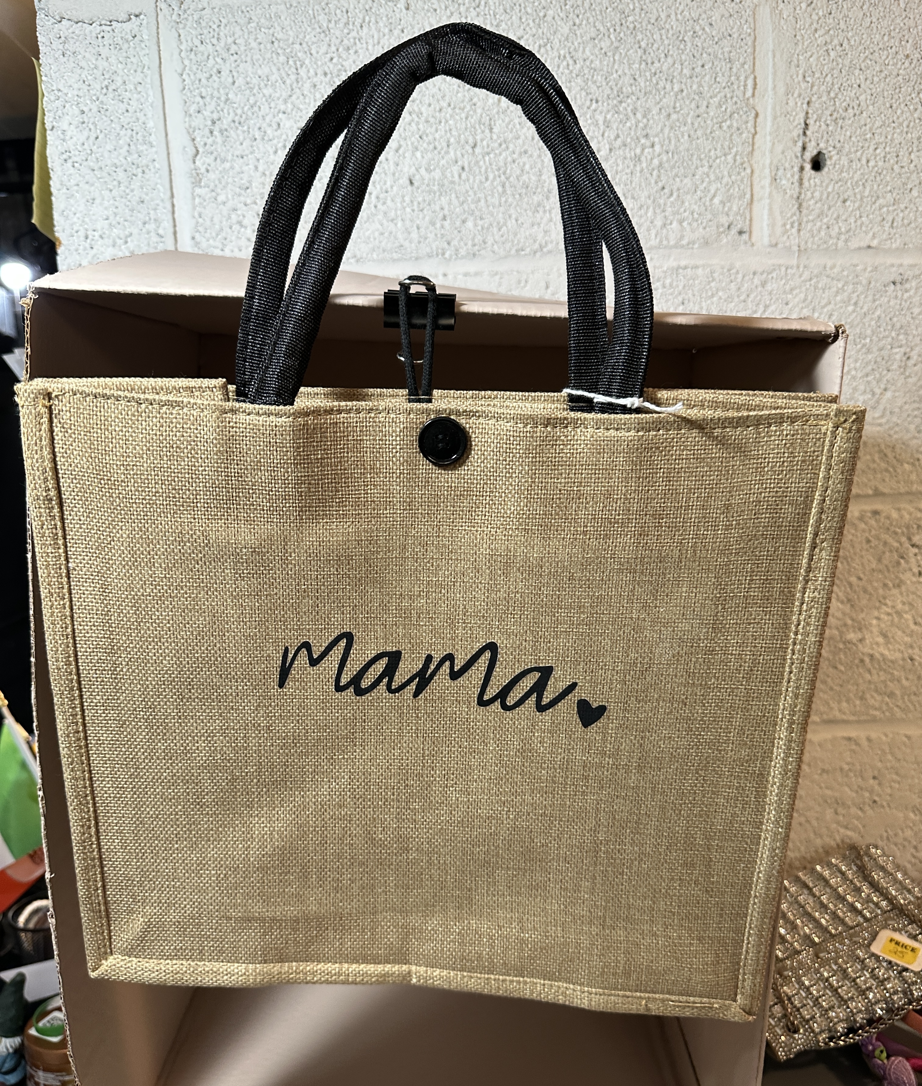 Mama Jute Tote Bag