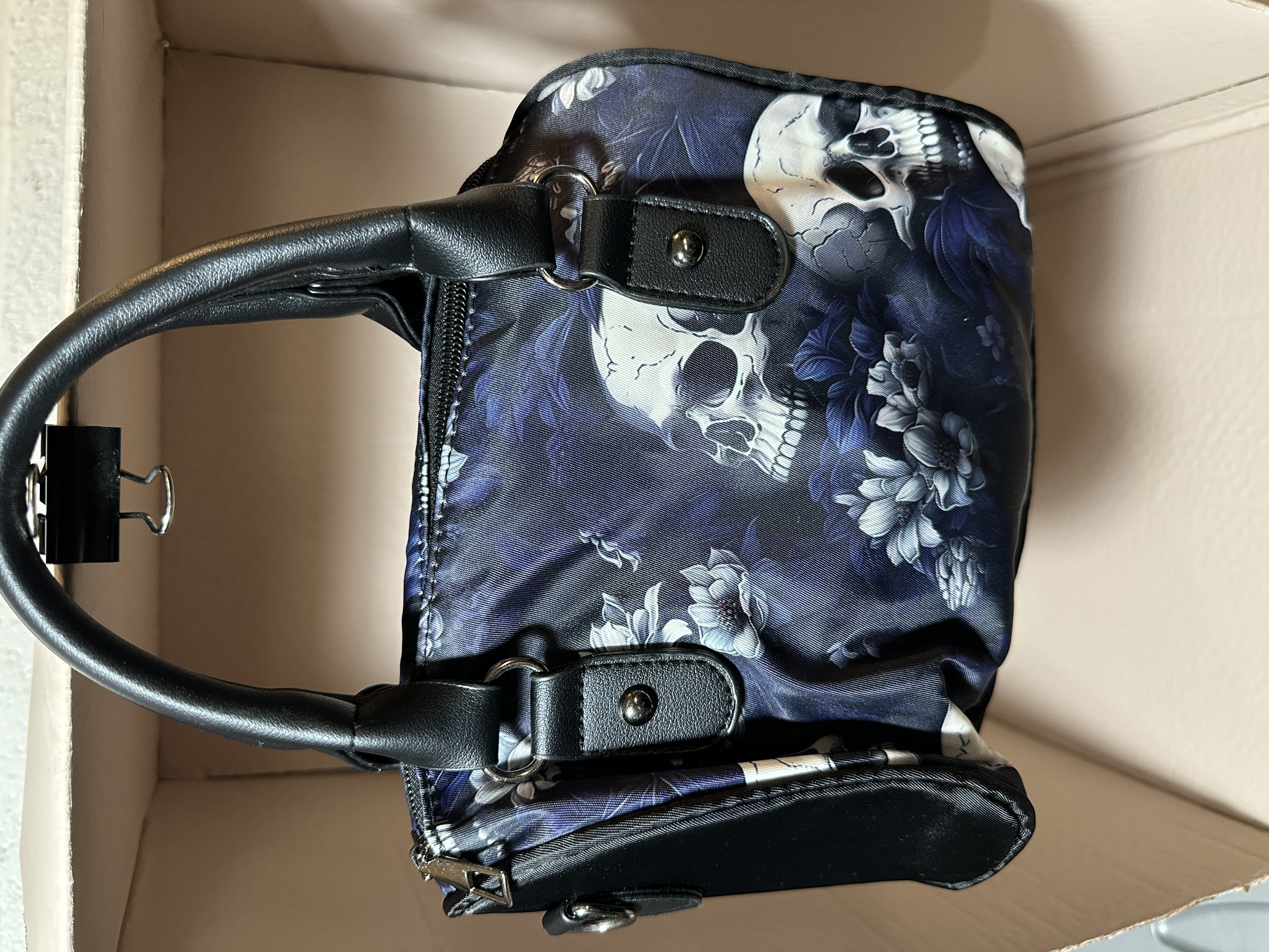 Skull Floral Handbag