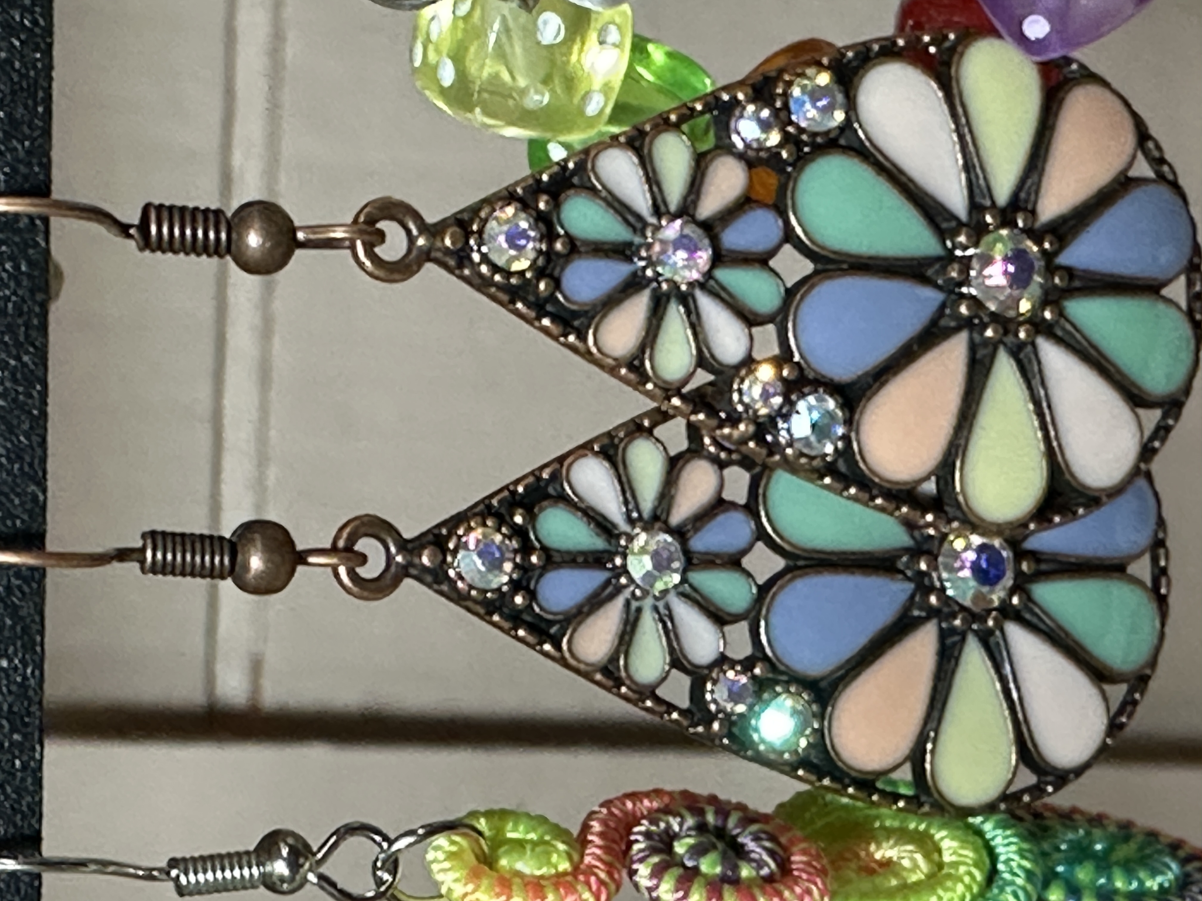 Bohemian Mosaic Flower Earrings