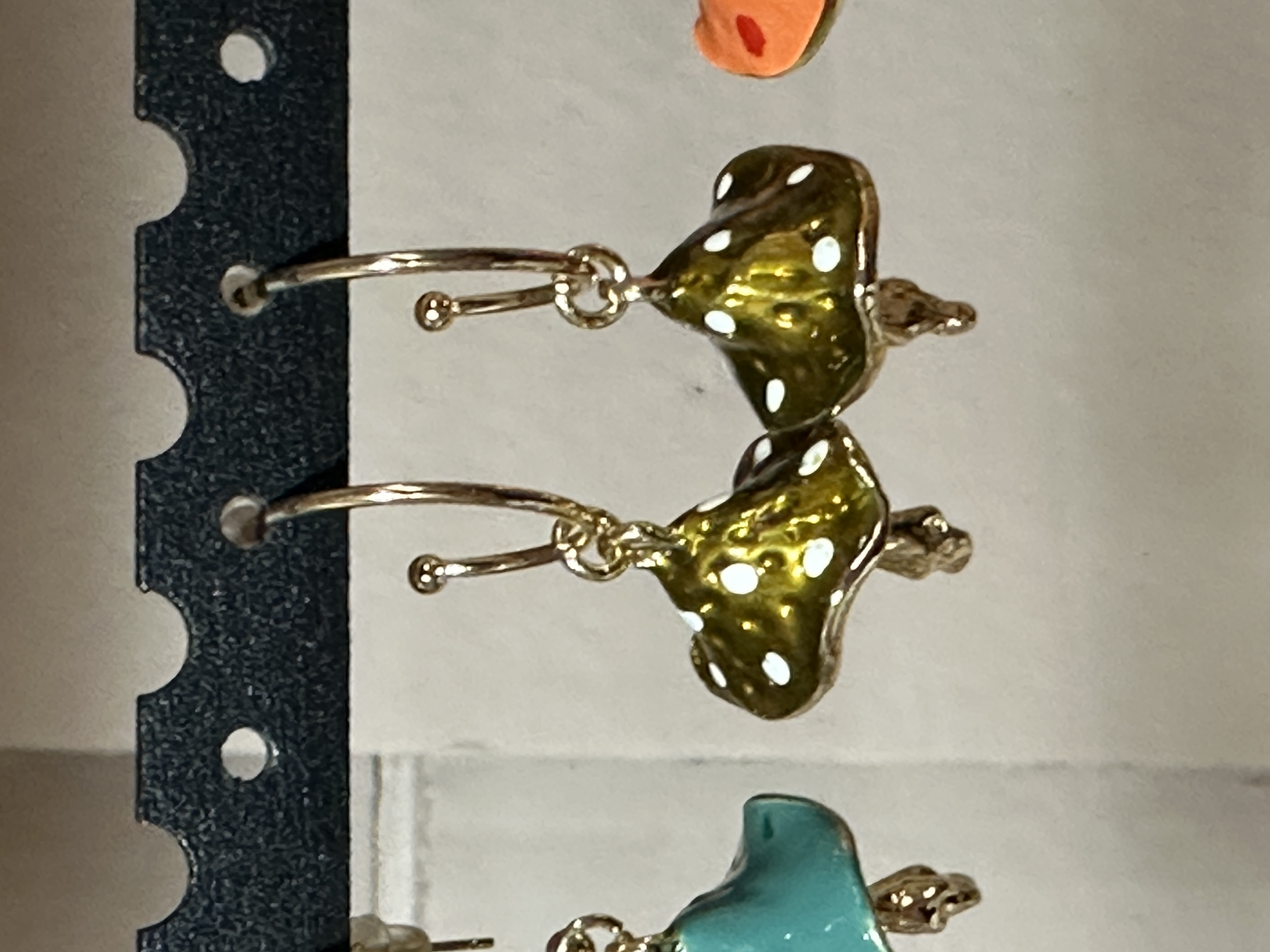 Yellow Mushroom Earrings