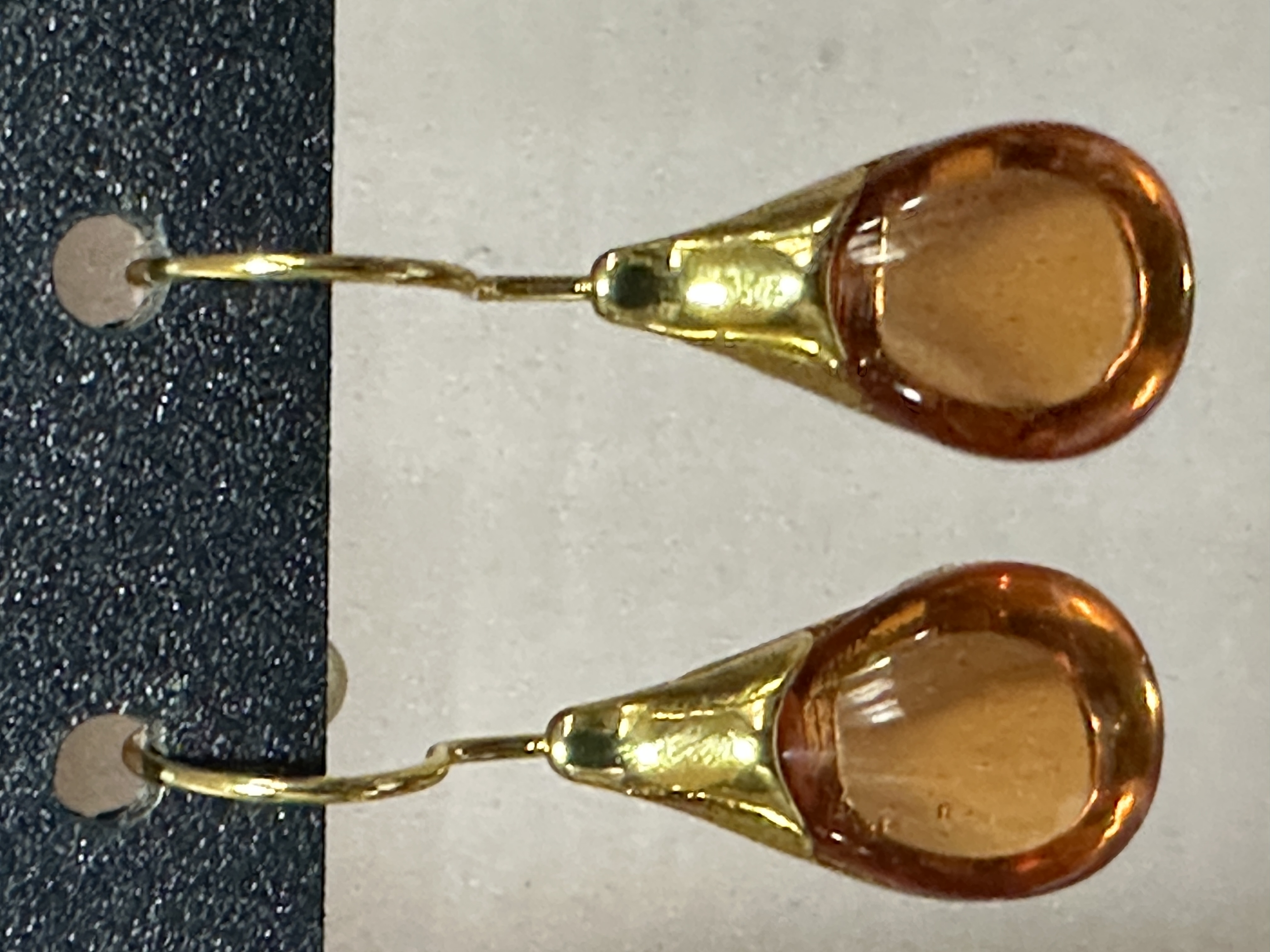 Amber Teardrop Earrings