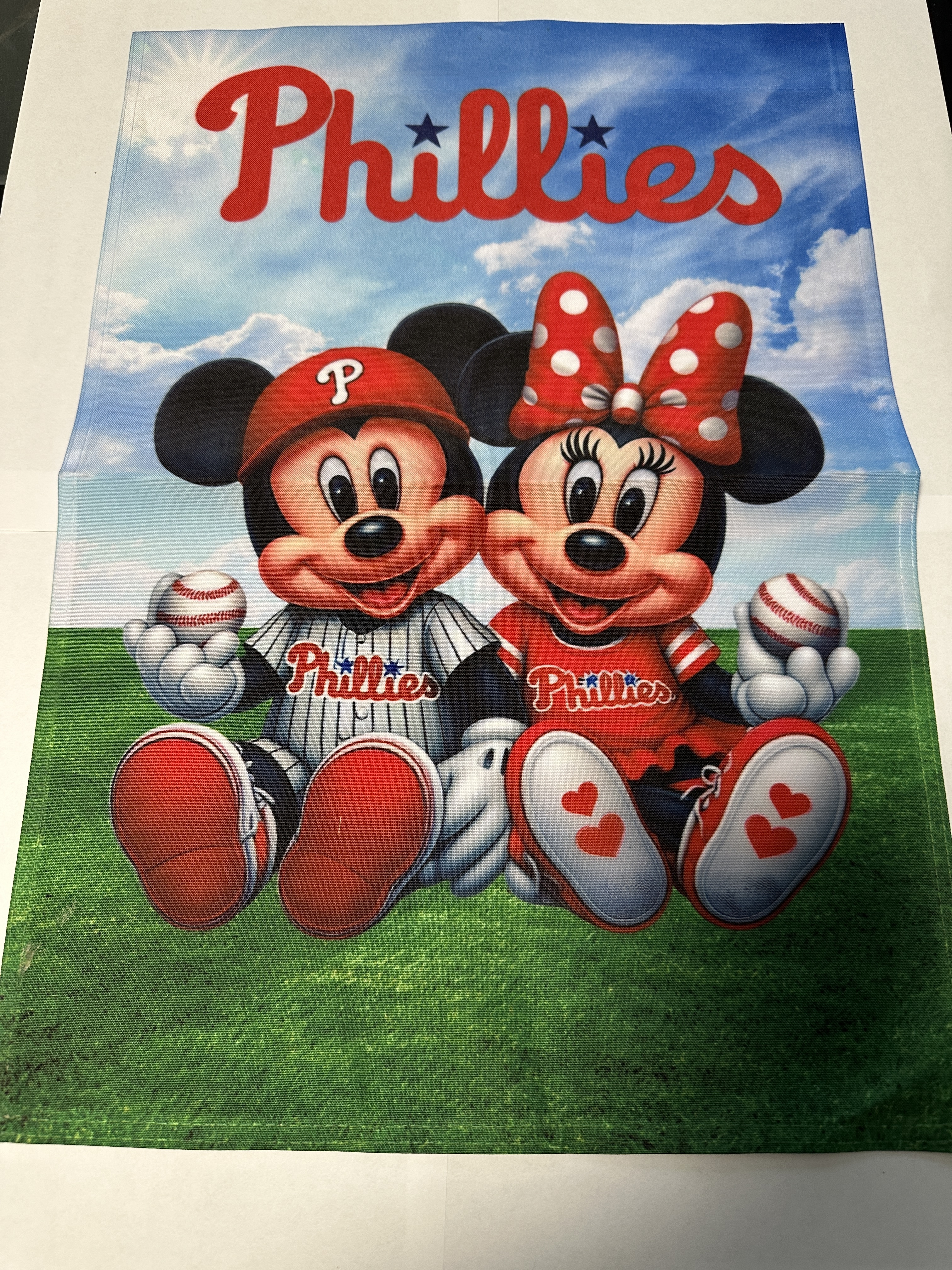 Phillies Mickey & Minnie Garden Flag