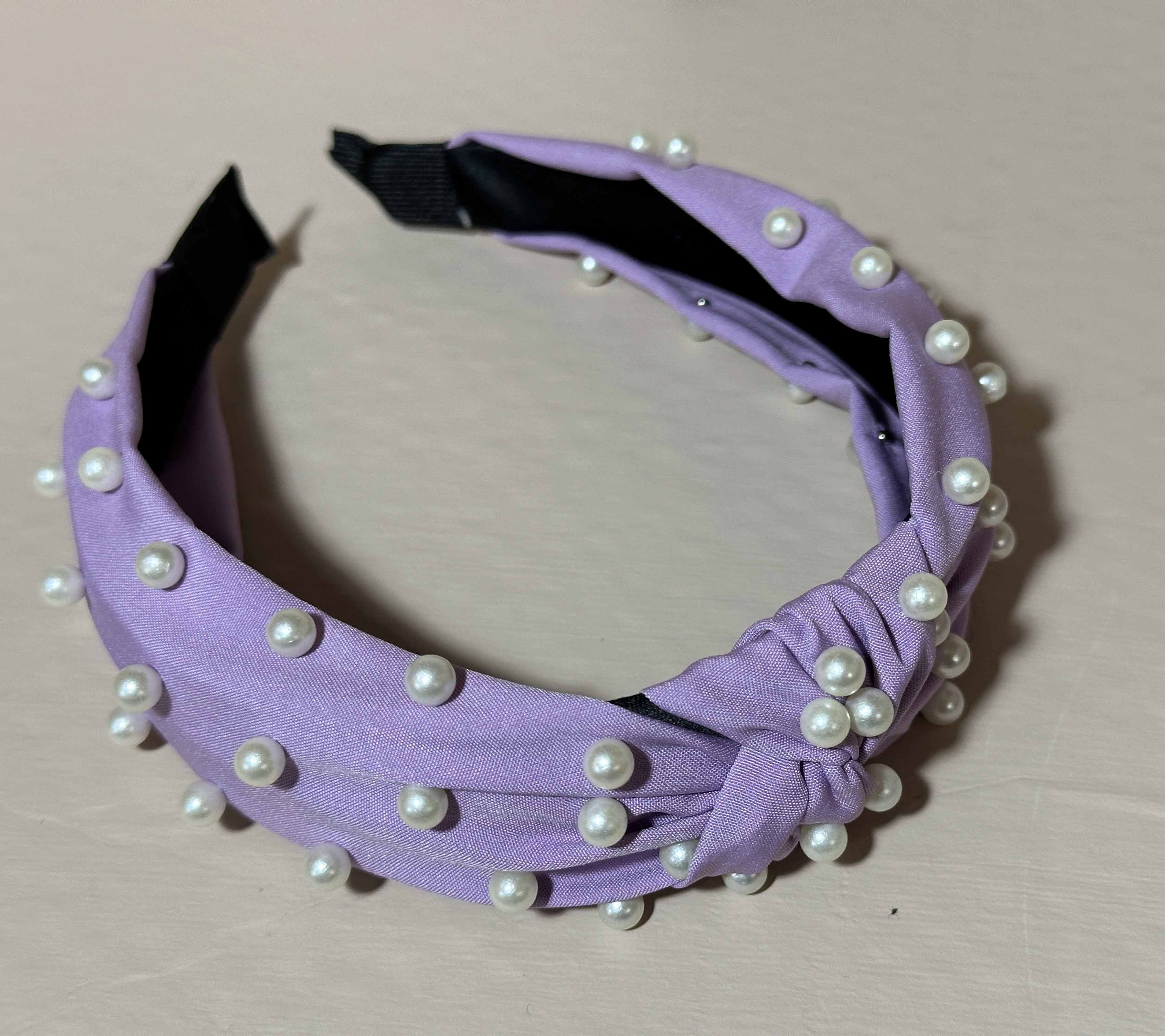 Lavender Pearl Studded Headband