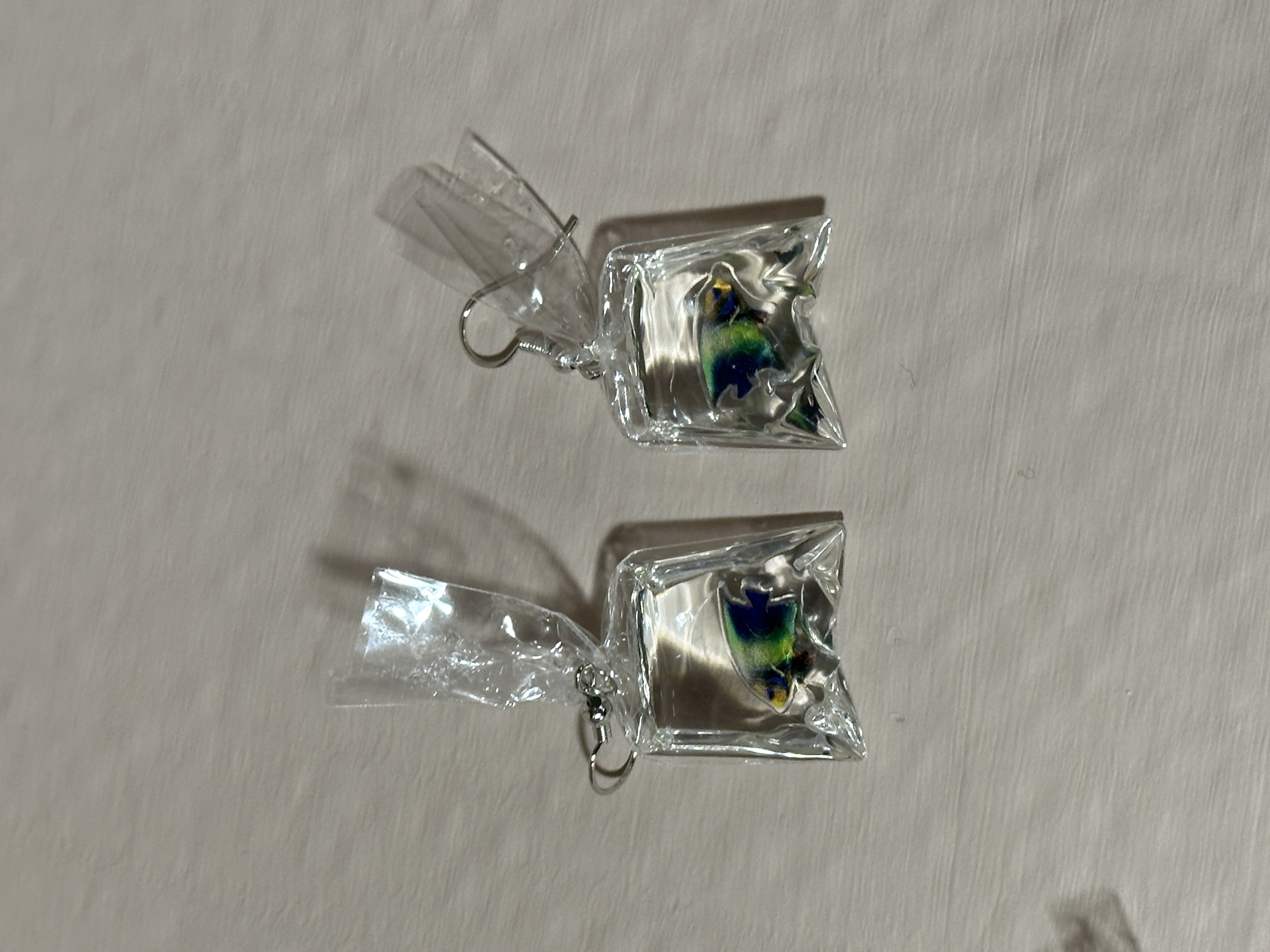 Tropical Fish in Bag earrings