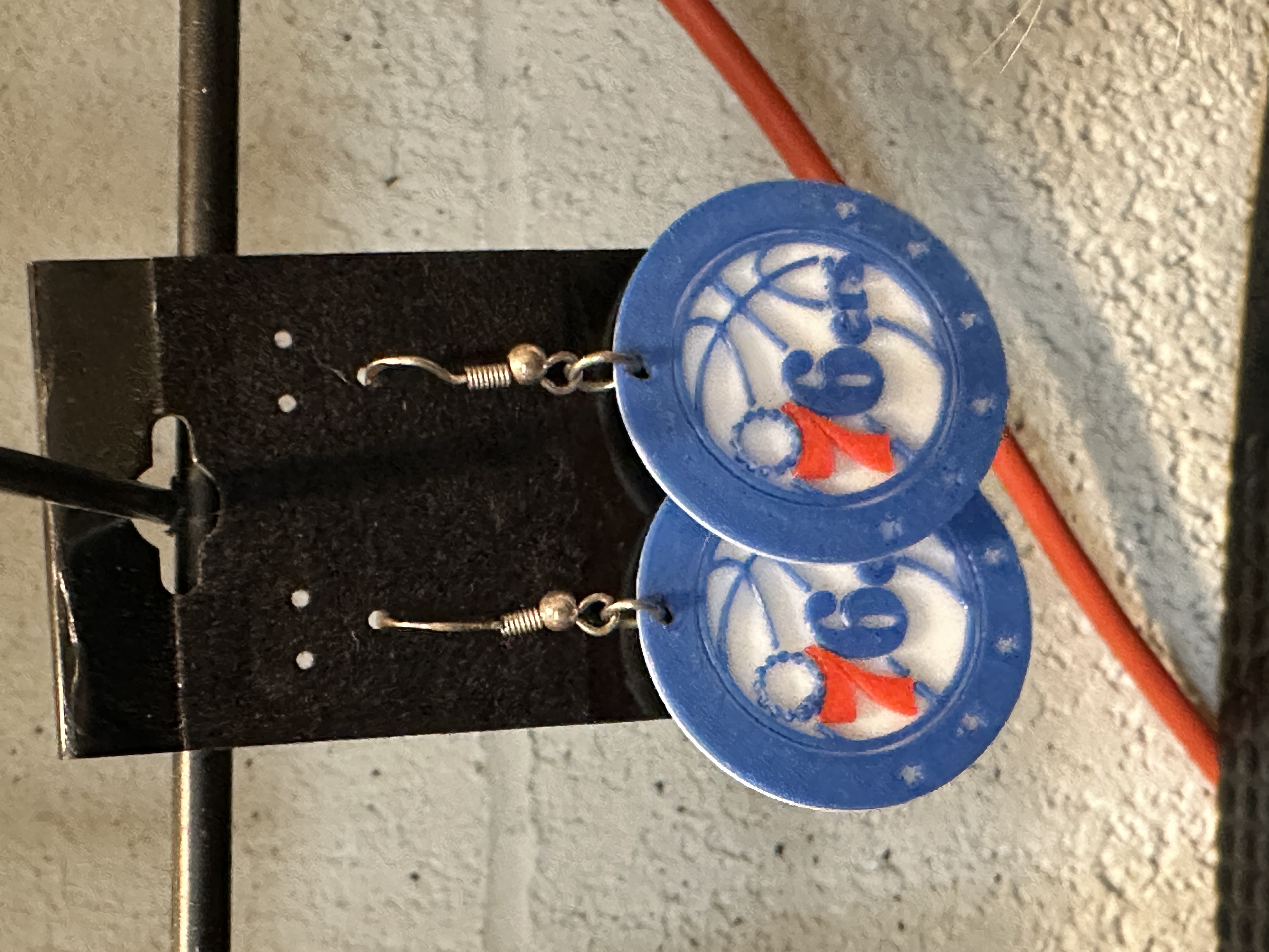 76ers Basketball Logo Earrings