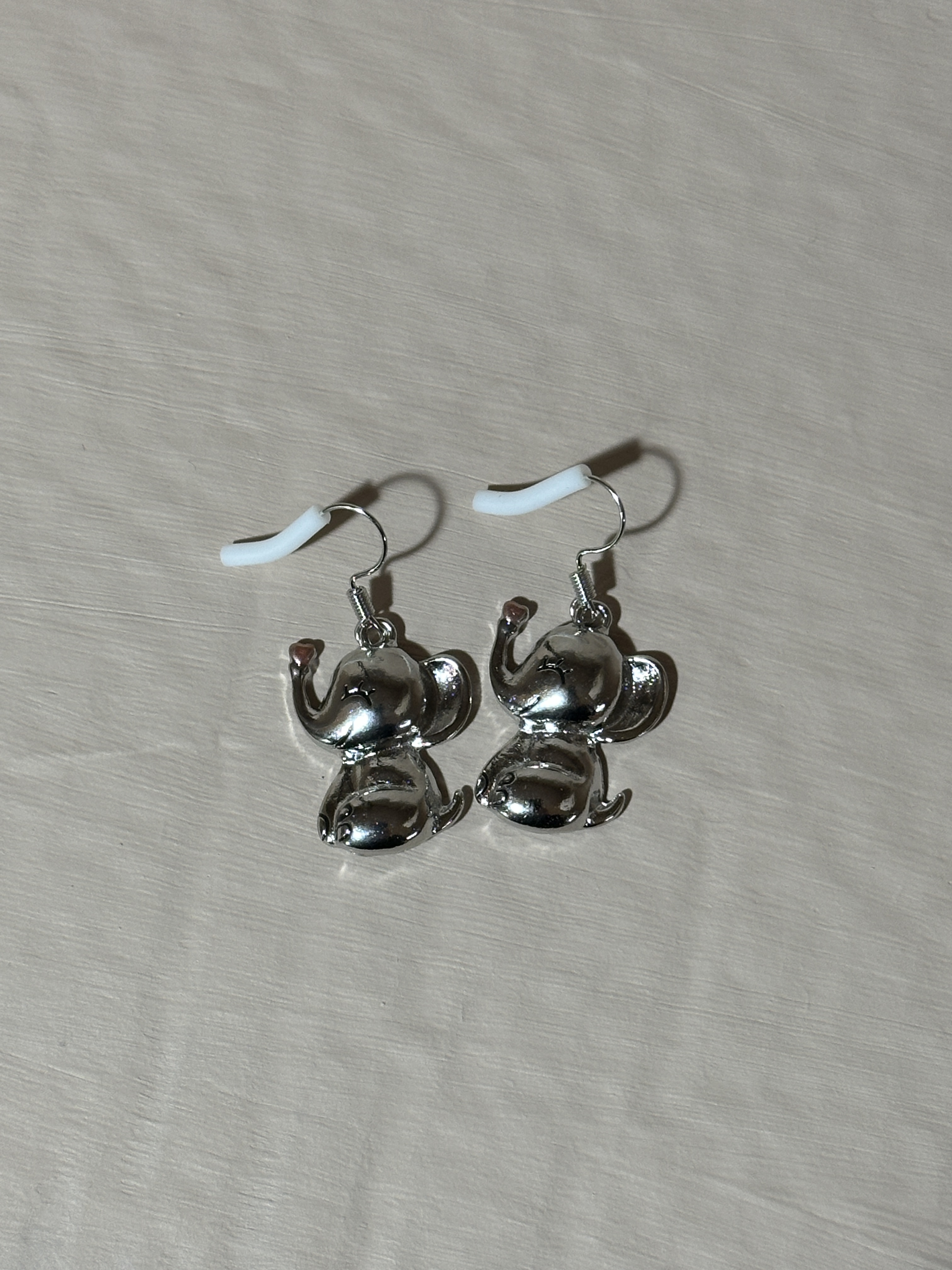 Silver Elephant Earrings