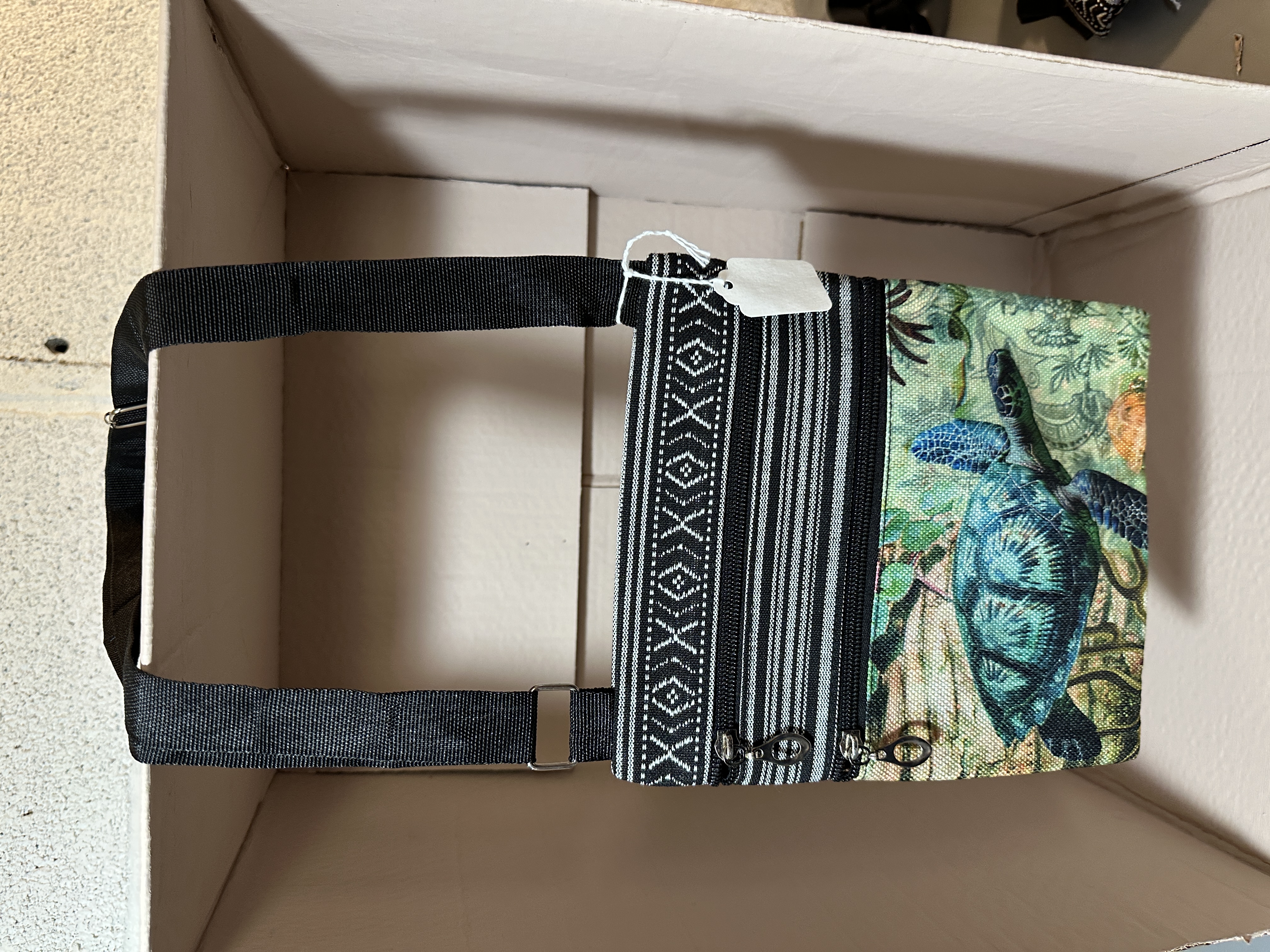 Sea Turtle Patterned Crossbody Bag