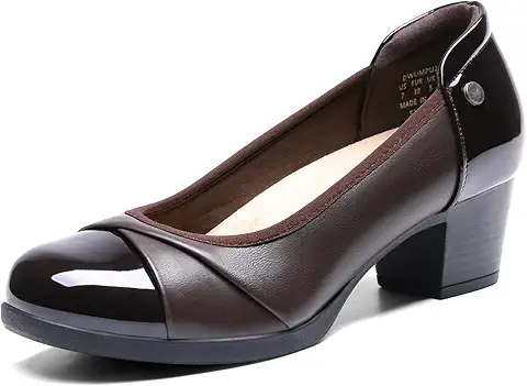 Women's Classic Brown Heeled Pump