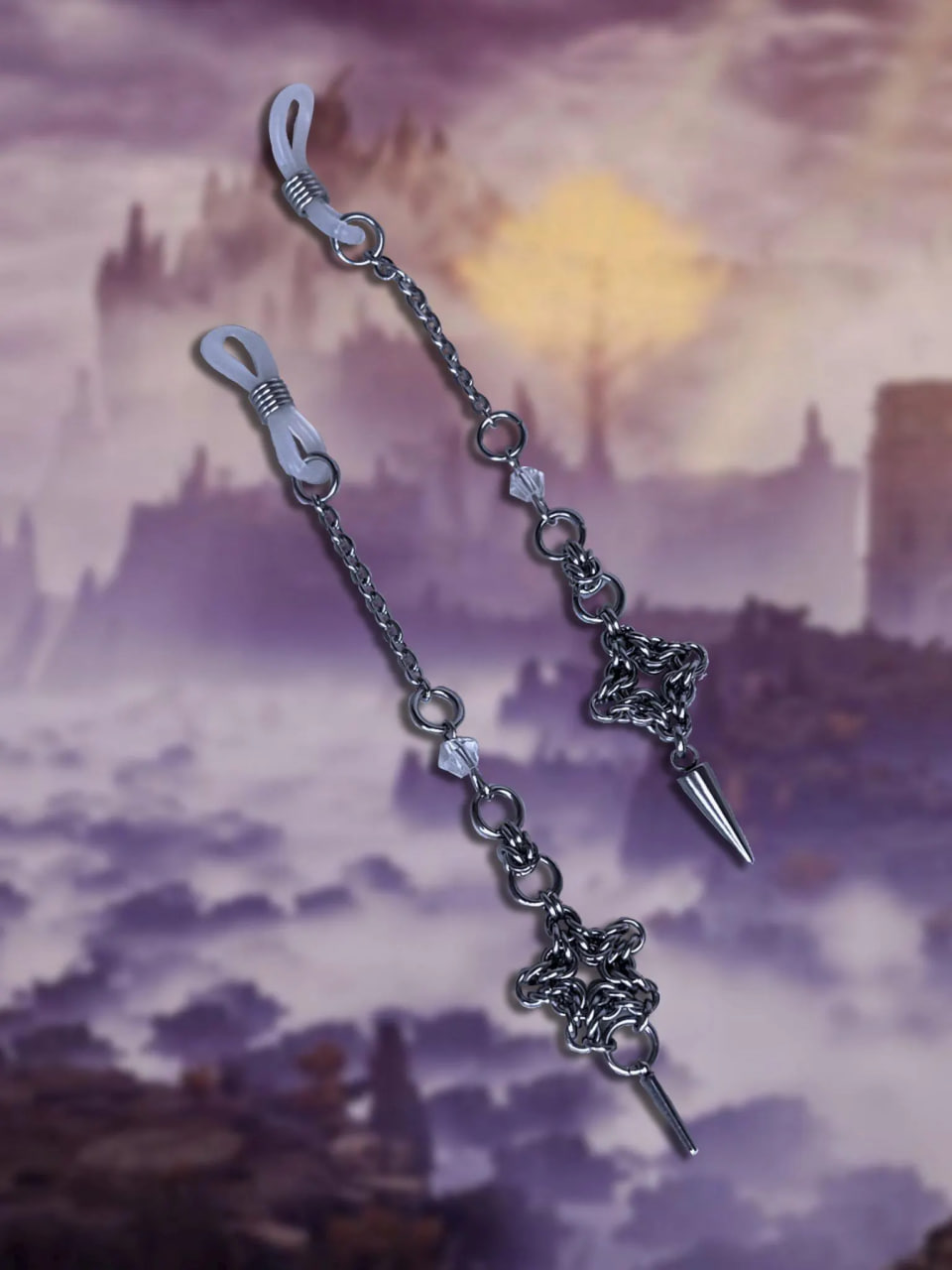 July Relics 03 - Breloques pour lunettes en cotte de mailles