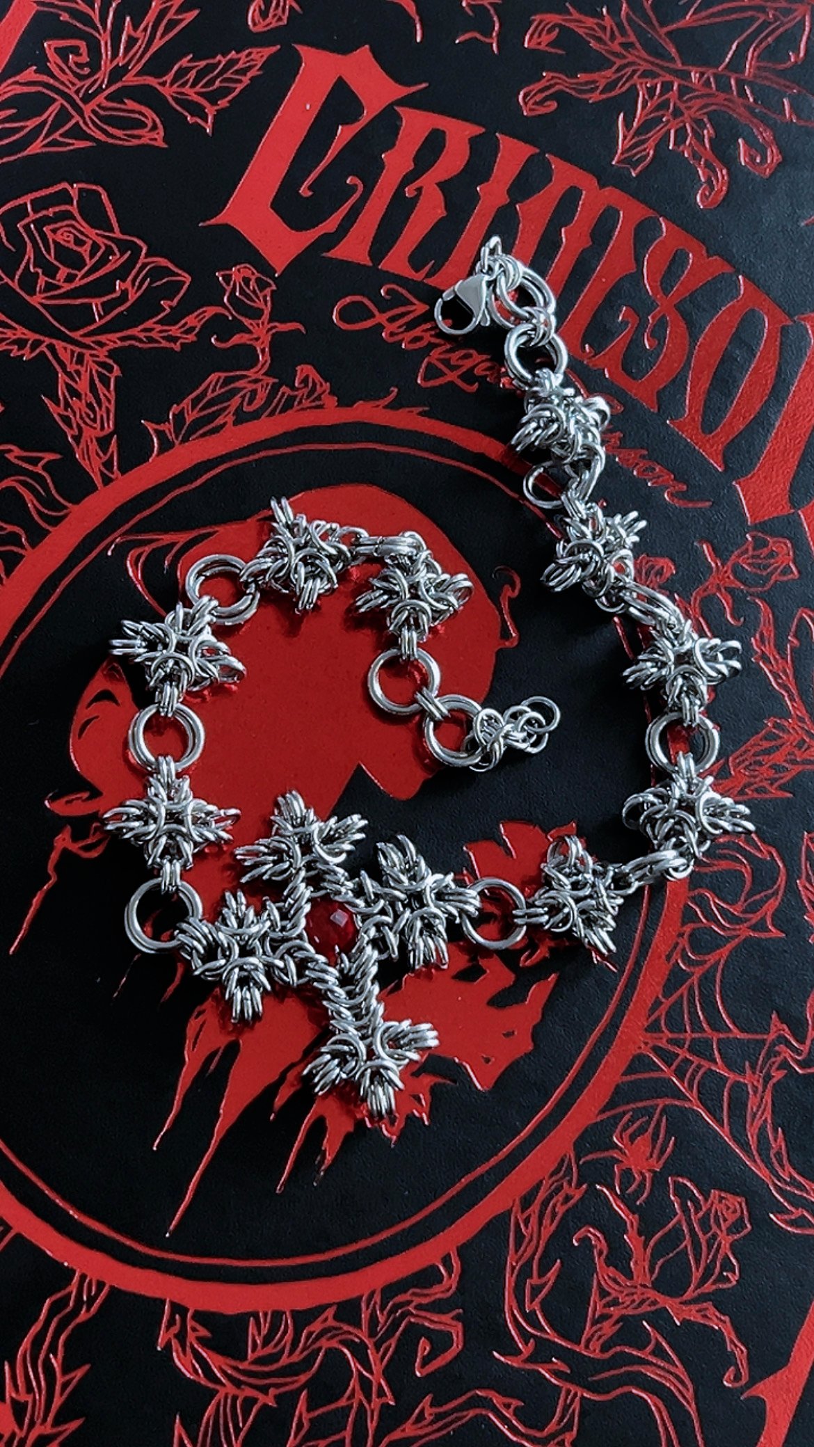 Stainles steel chocker necklace - Carmilla - Red Hunger collection