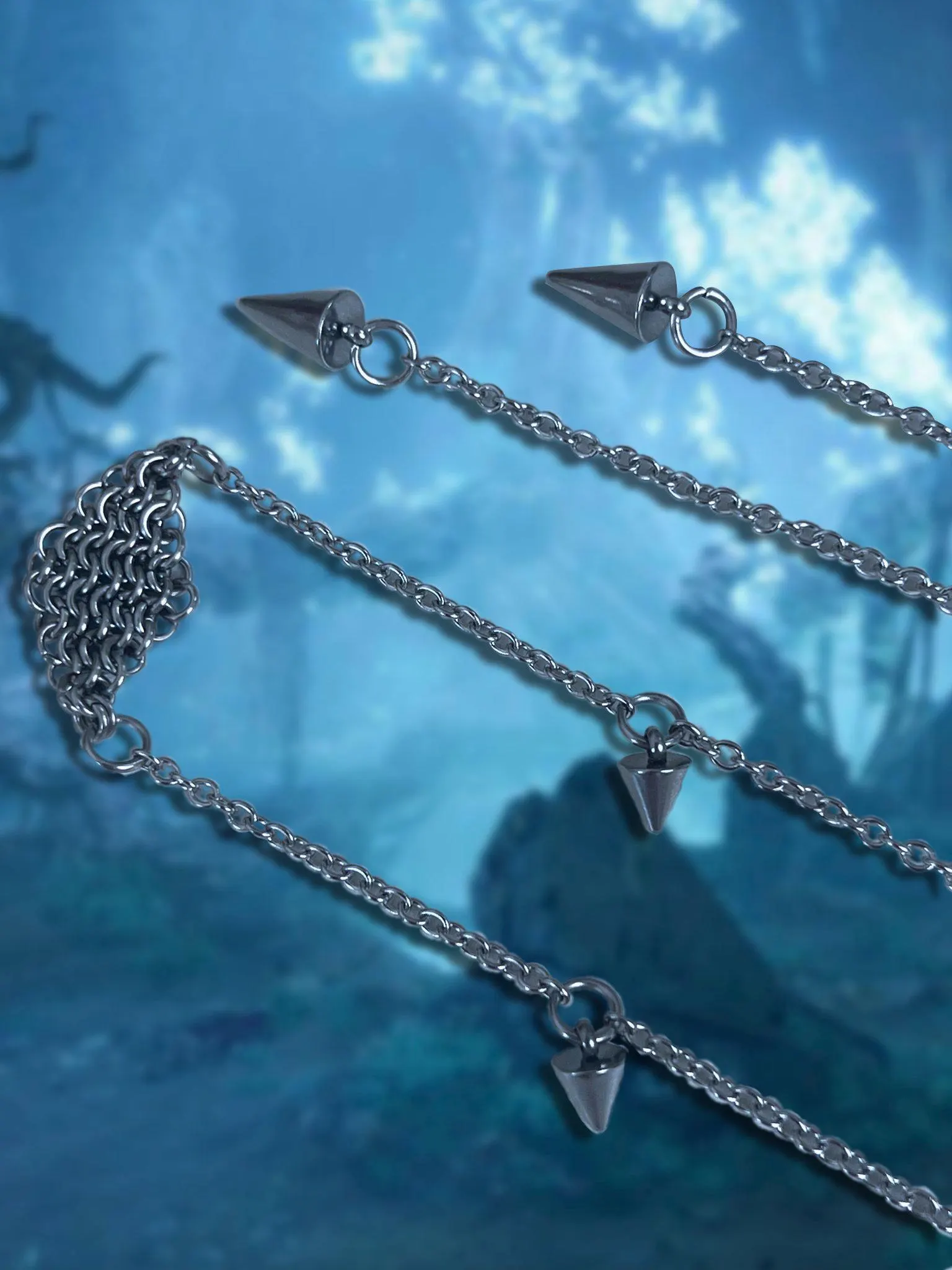 July Relics 05 - Collier de visage en cotte de mailles - collier de nez