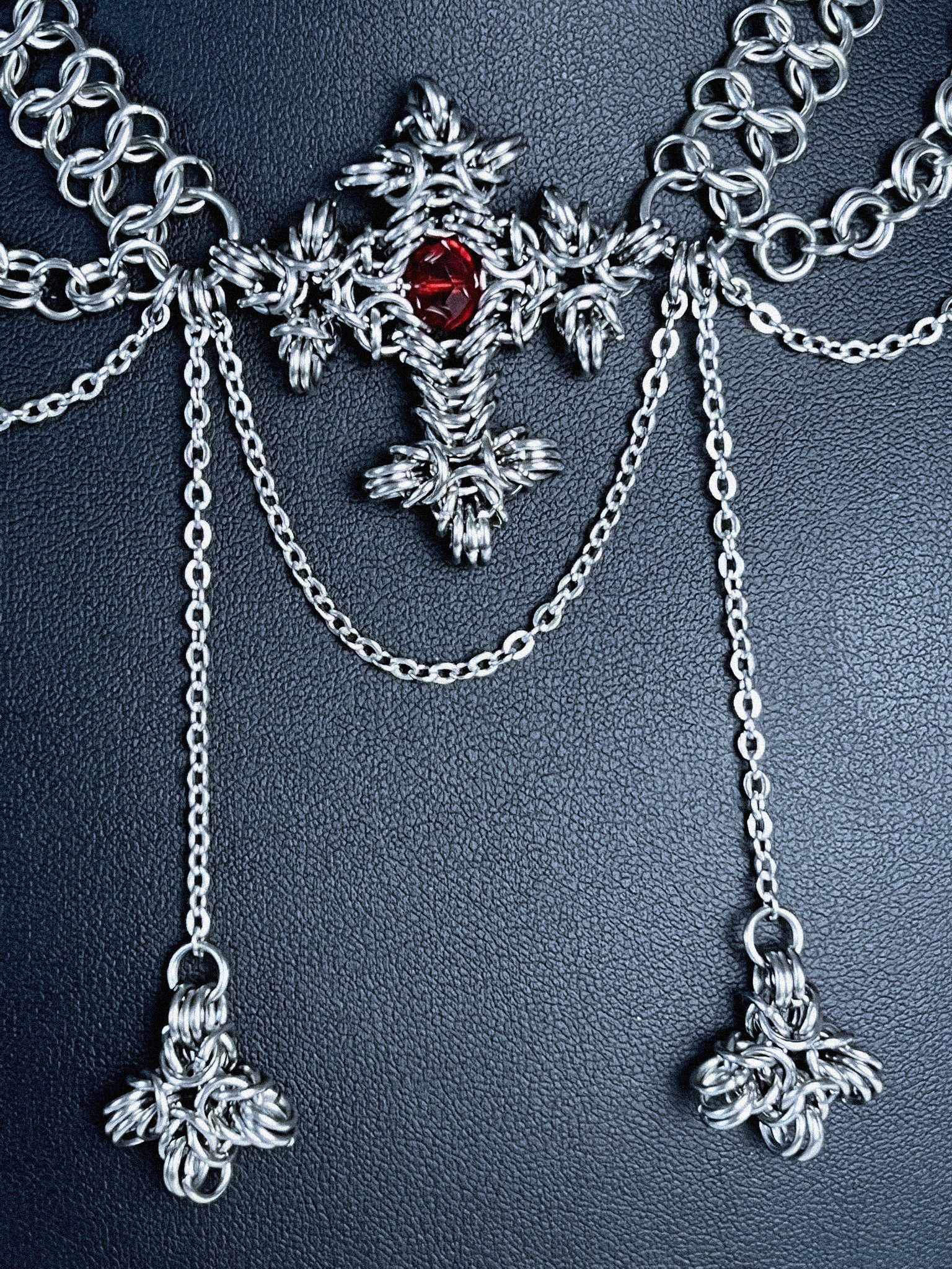 Stainless steel choker necklace - CURSED