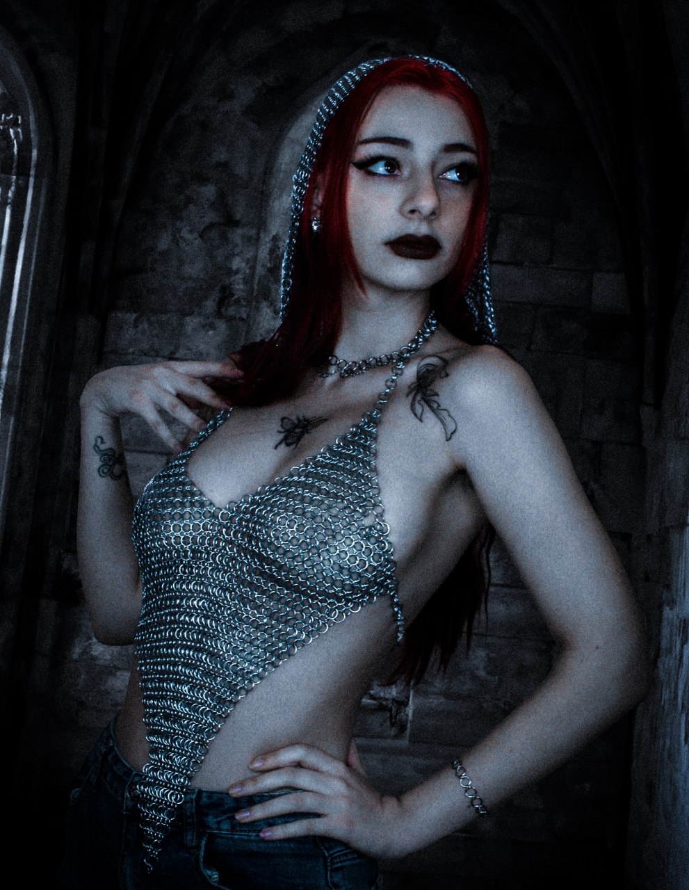 Top cœur en cotte de maille