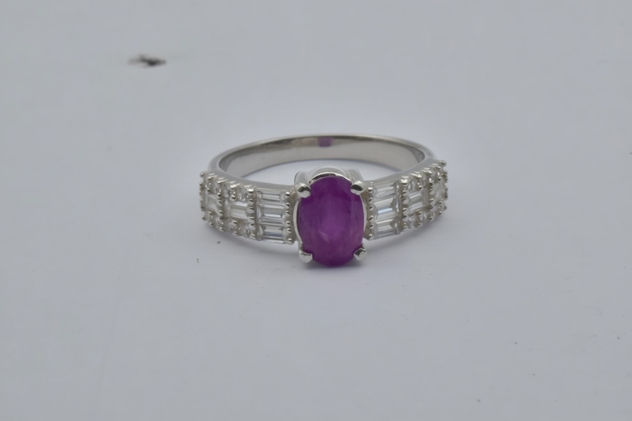 Sterling Silver Ruby Ring