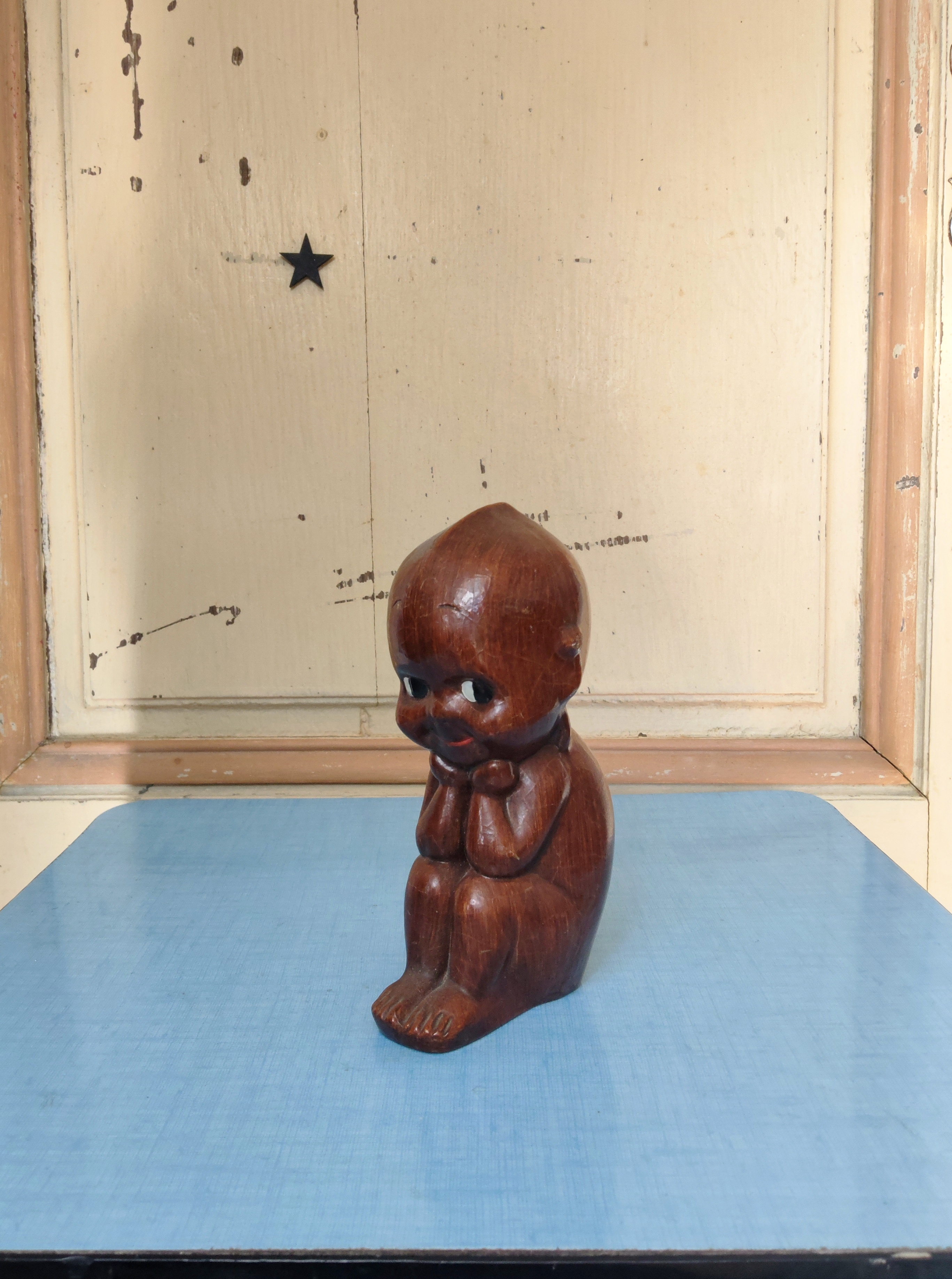 Ancienne poupée Kewpie noire Alberto Lena Italie vers 1950