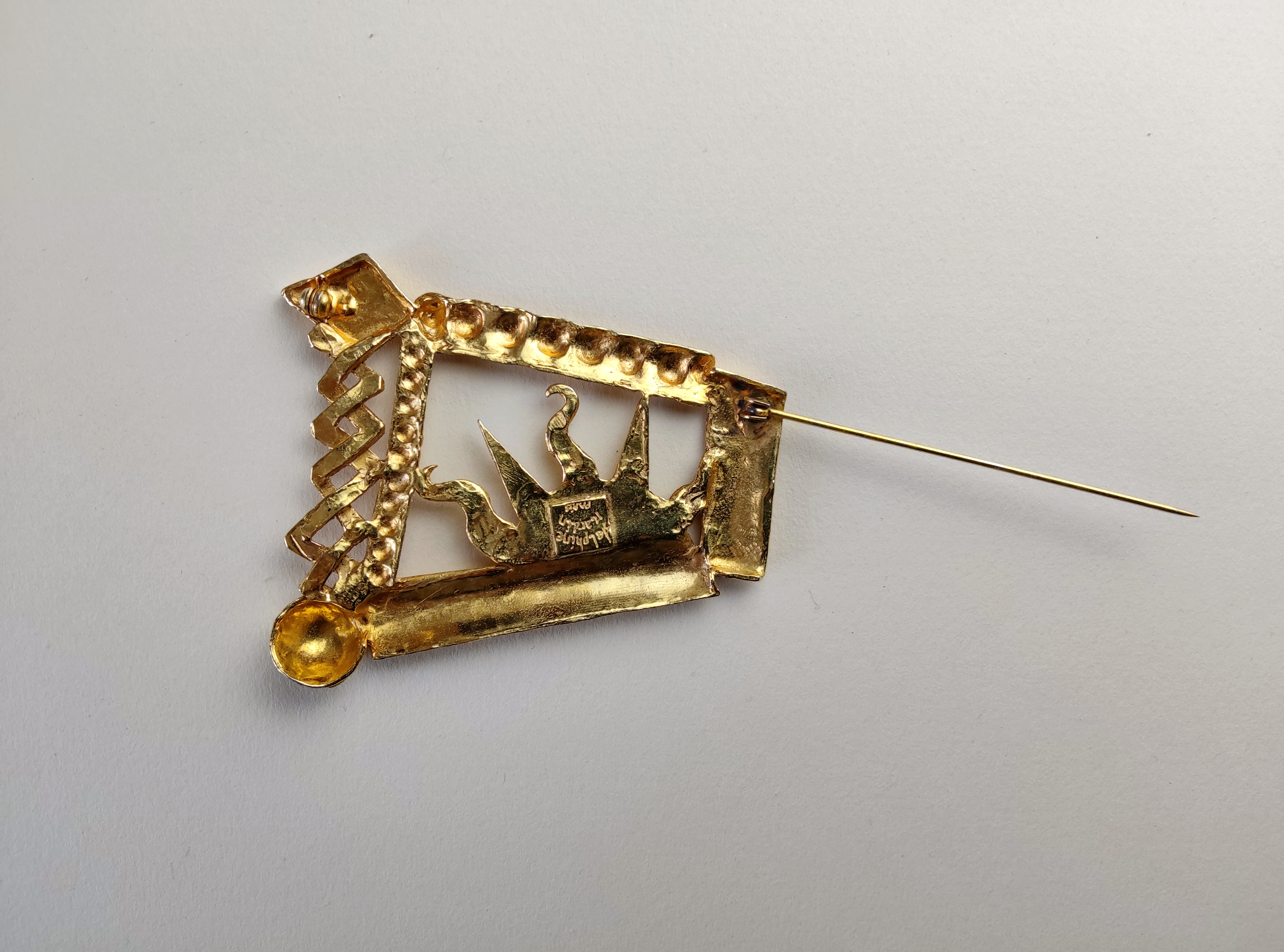 Grosse broche vintage Delphine Nardin 