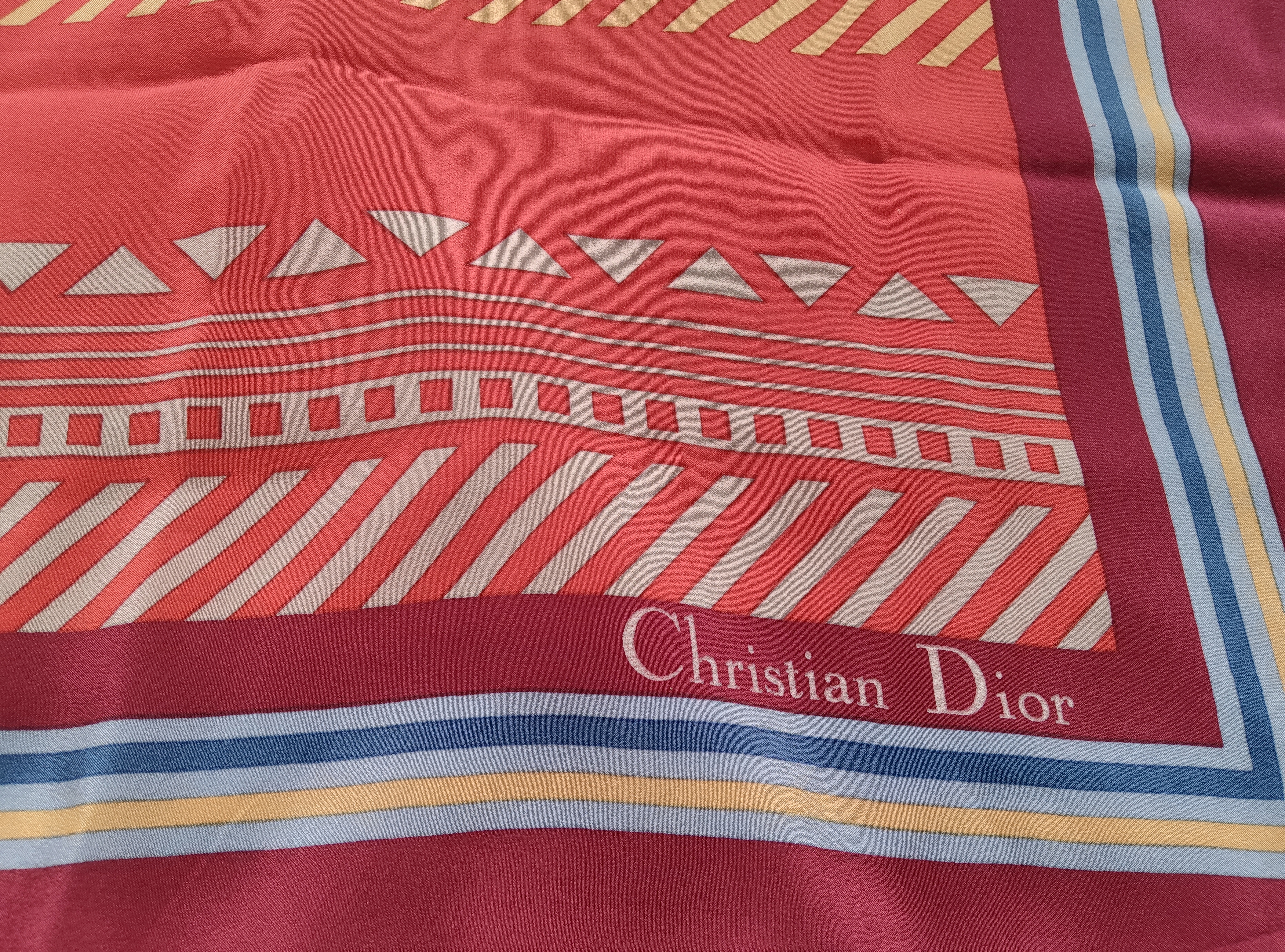 Foulard en soie Christian DIOR vintage multicolore 