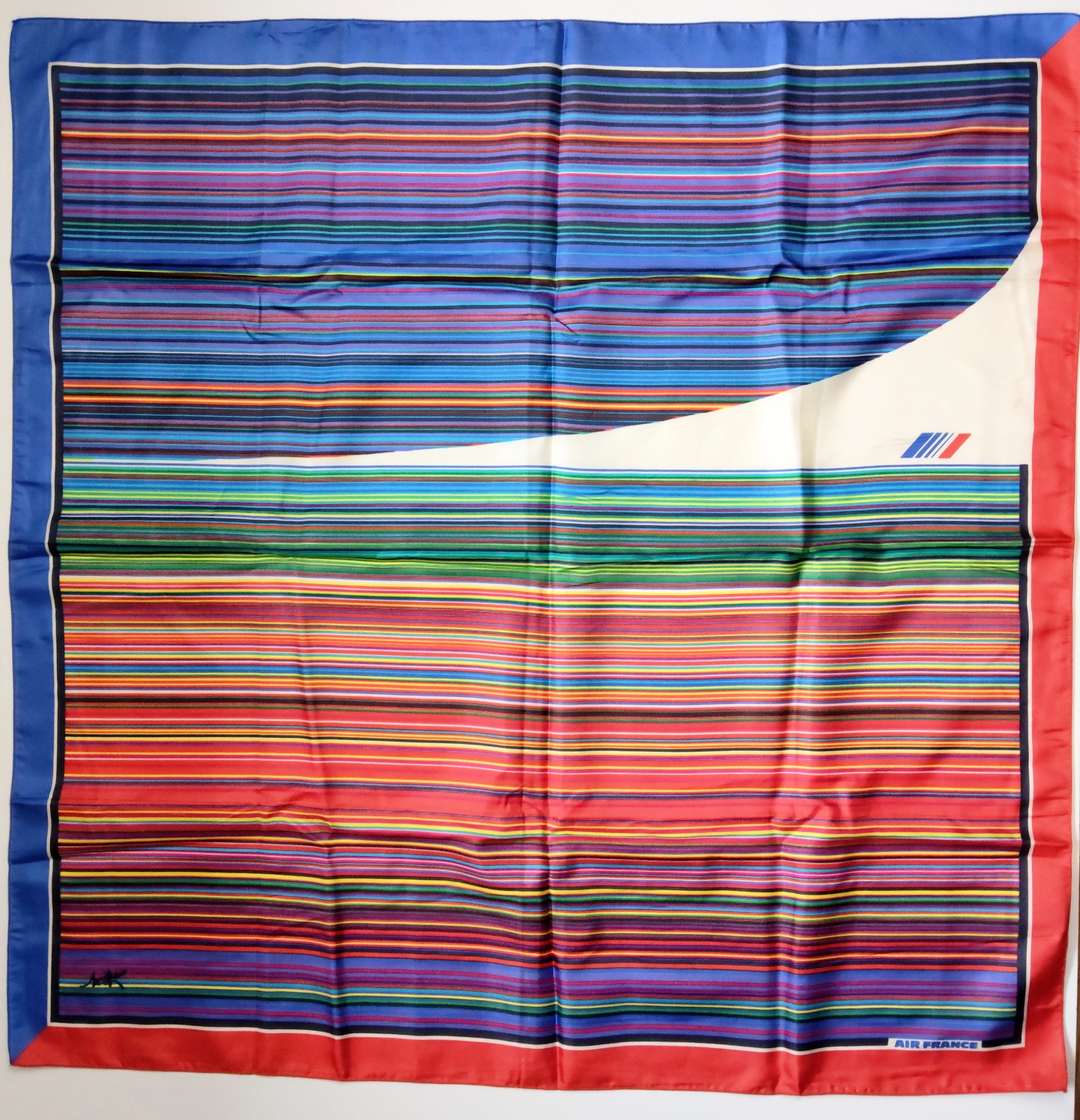 Foulard en soie ''CONCORDE'' AIR FRANCE par RAYMOND MORETTI  (Canova)