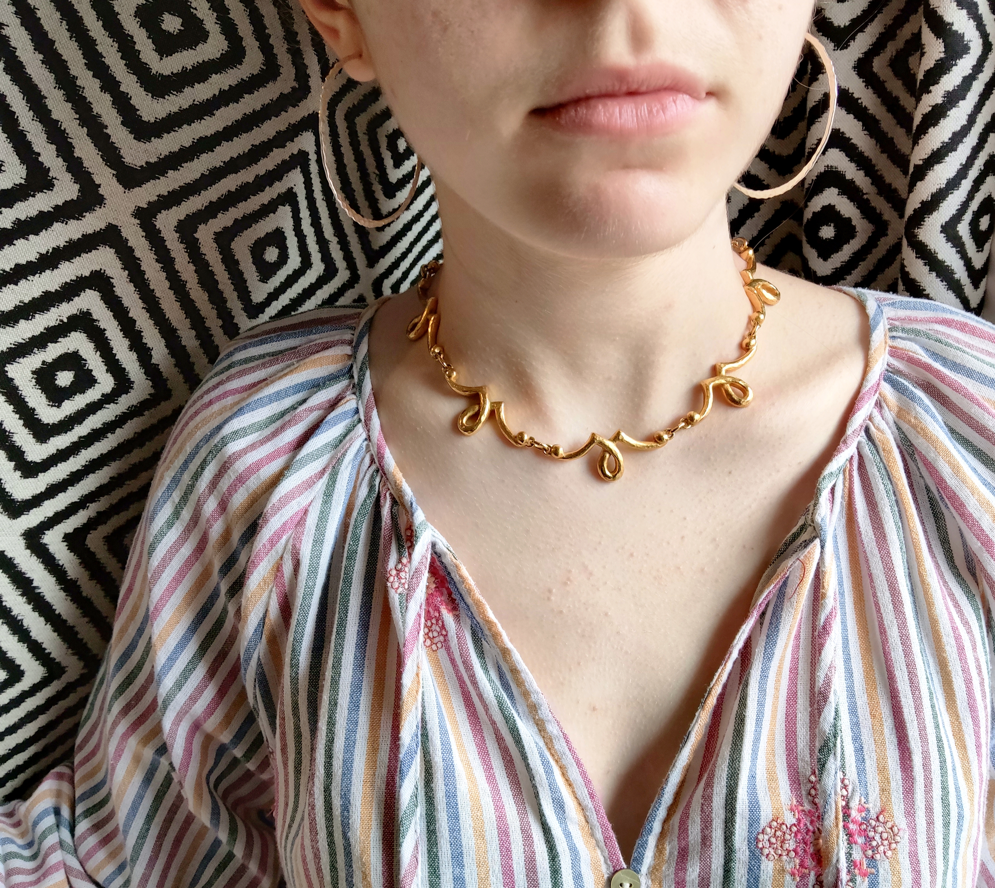 Collier vintage Inès de la Fressange vers 1990 Paris