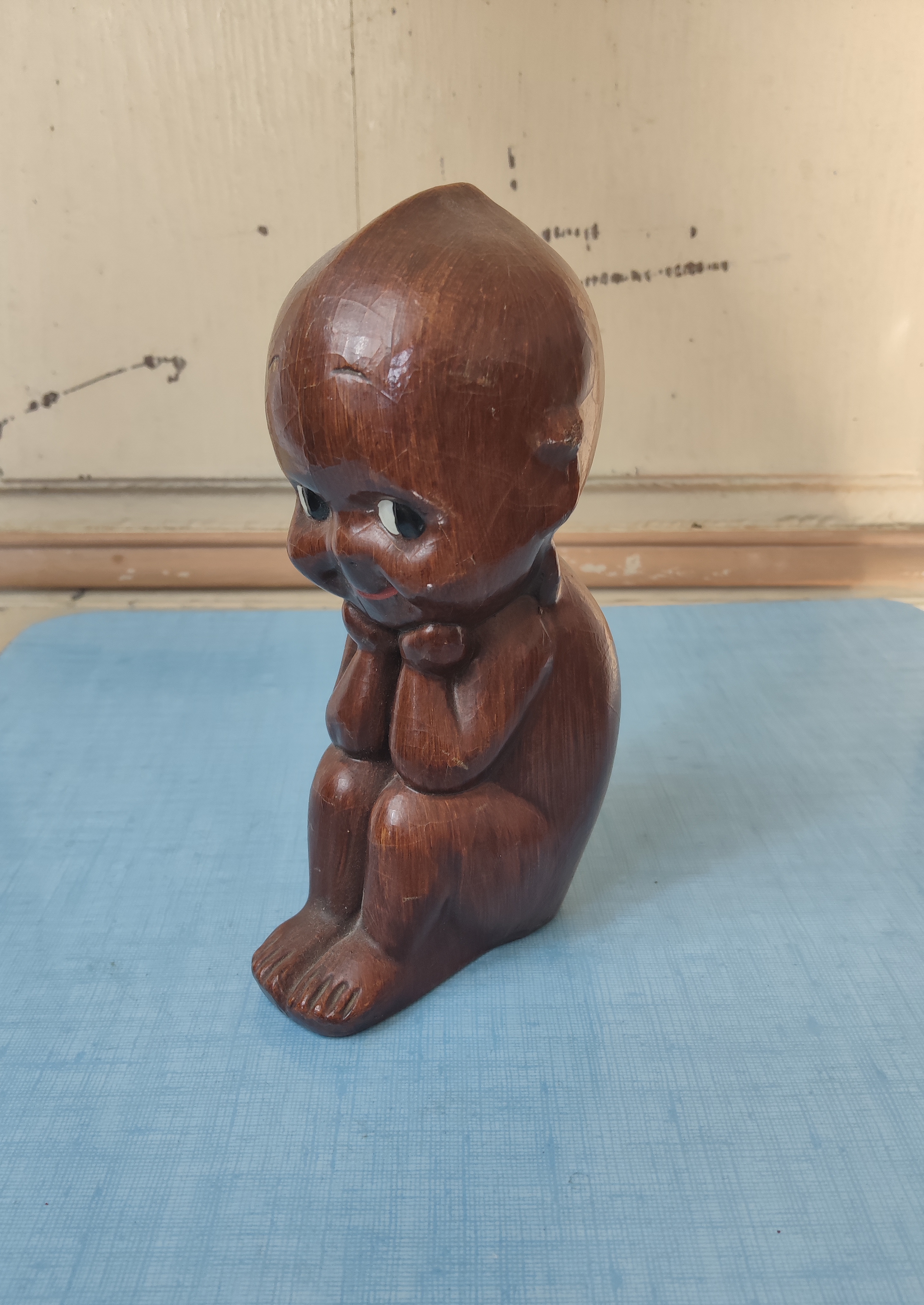 Ancienne poupée Kewpie noire Alberto Lena Italie vers 1950