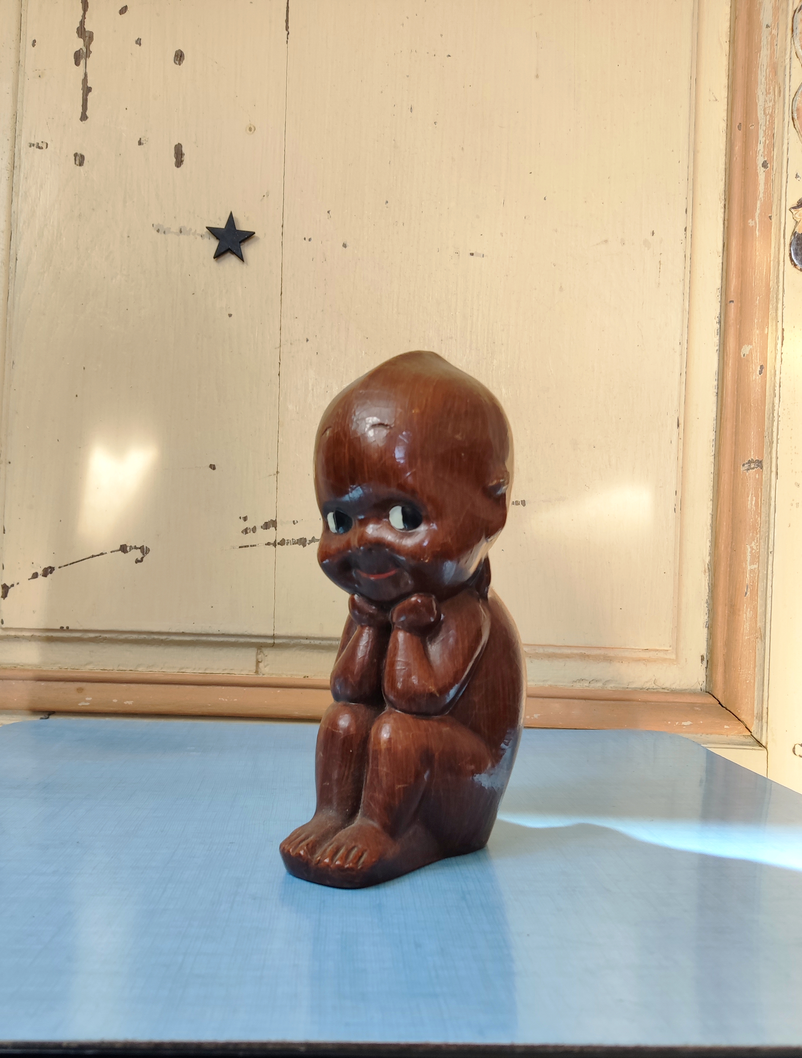 Ancienne poupée Kewpie noire Alberto Lena Italie vers 1950