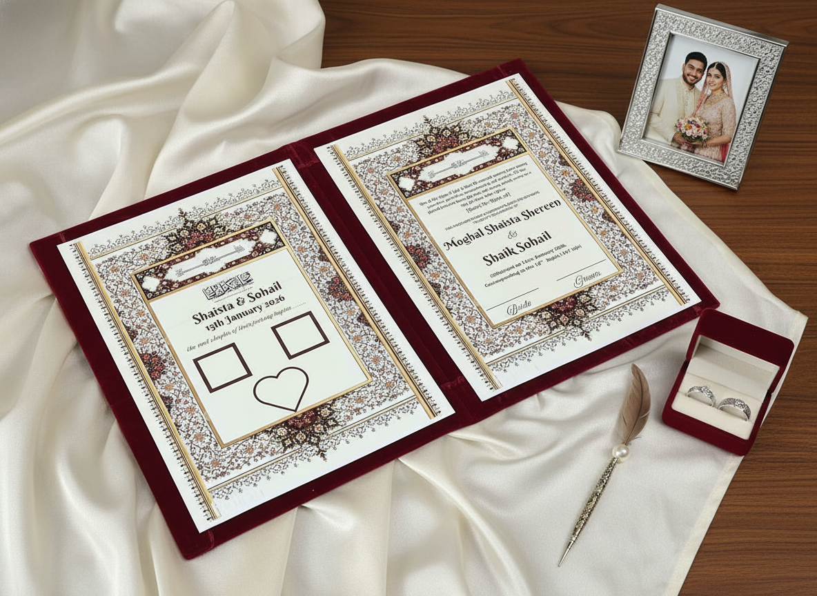 Custom Decorative Nikah Nama File