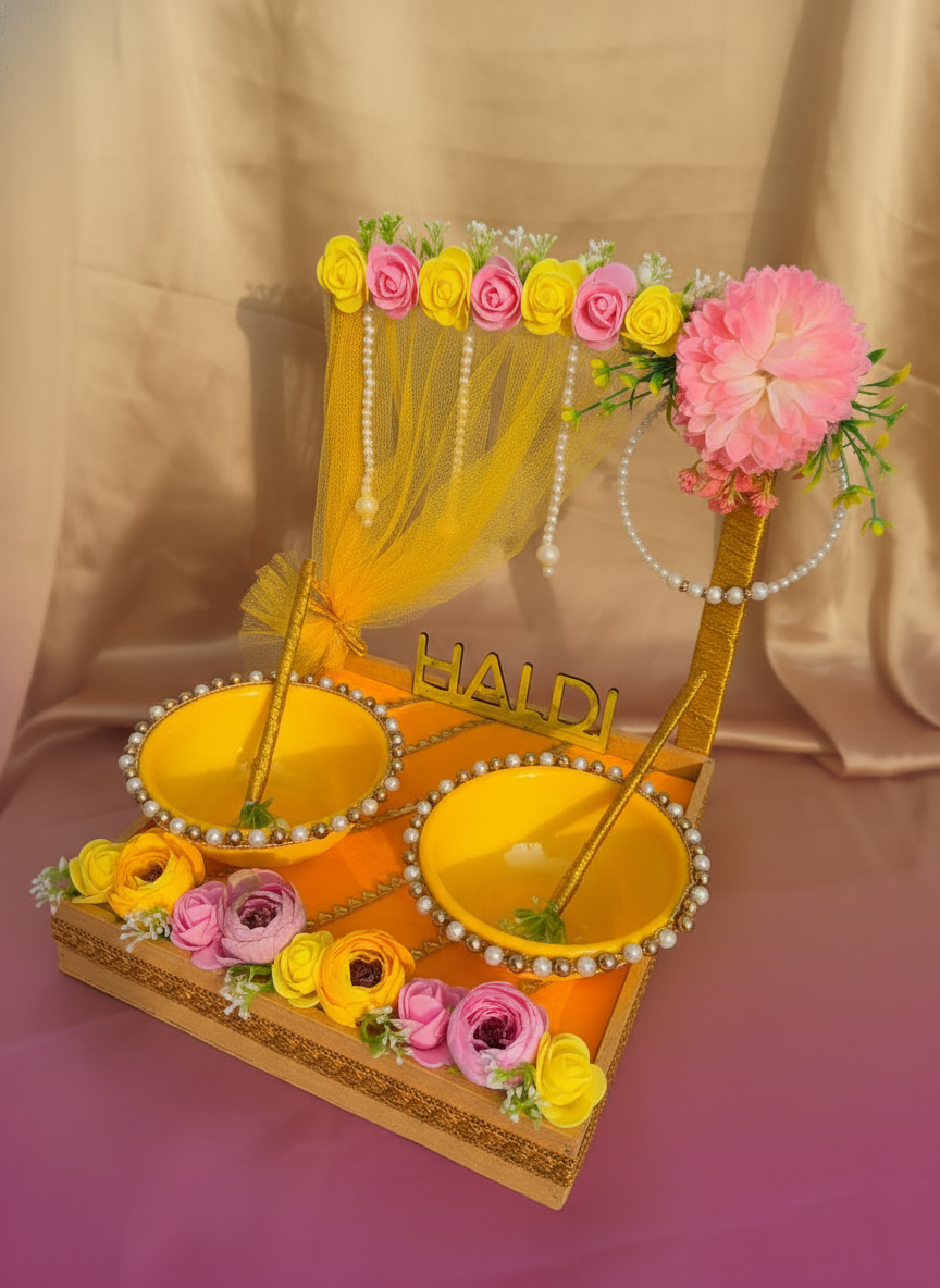 Decorative Haldi Ceremony Tray
