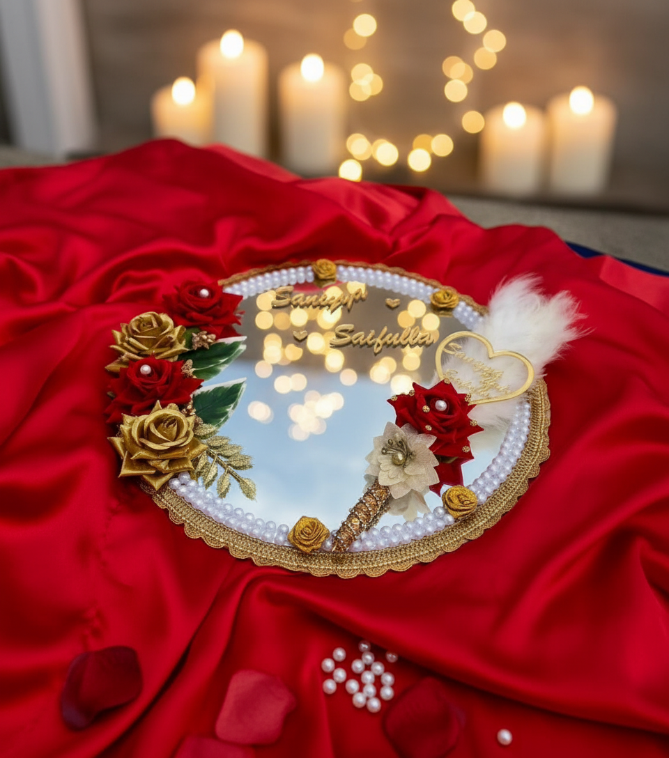 Personalised Nikah Muh Dikhayi Mirror and Pen(405)