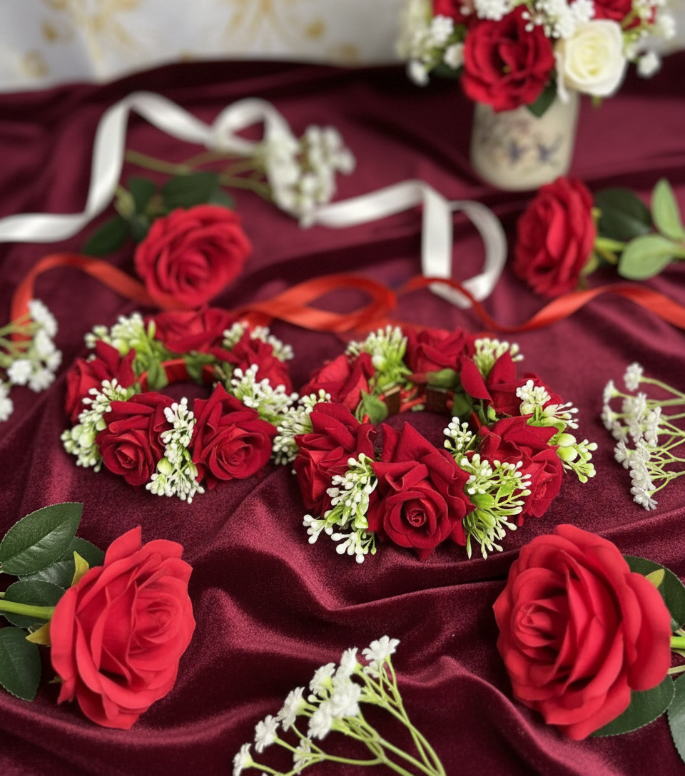 Artificial Red Rose Flower Gajre