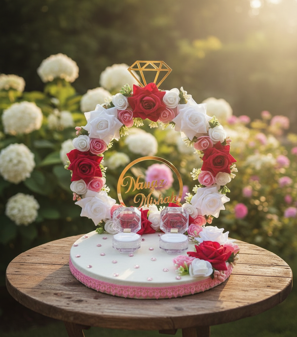 Floral Engagement Ring Tray