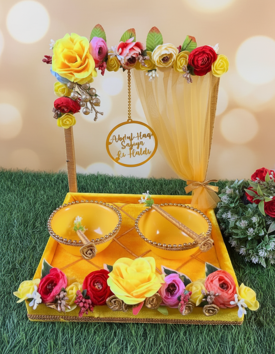 Decorative Haldi Ceremony Tray